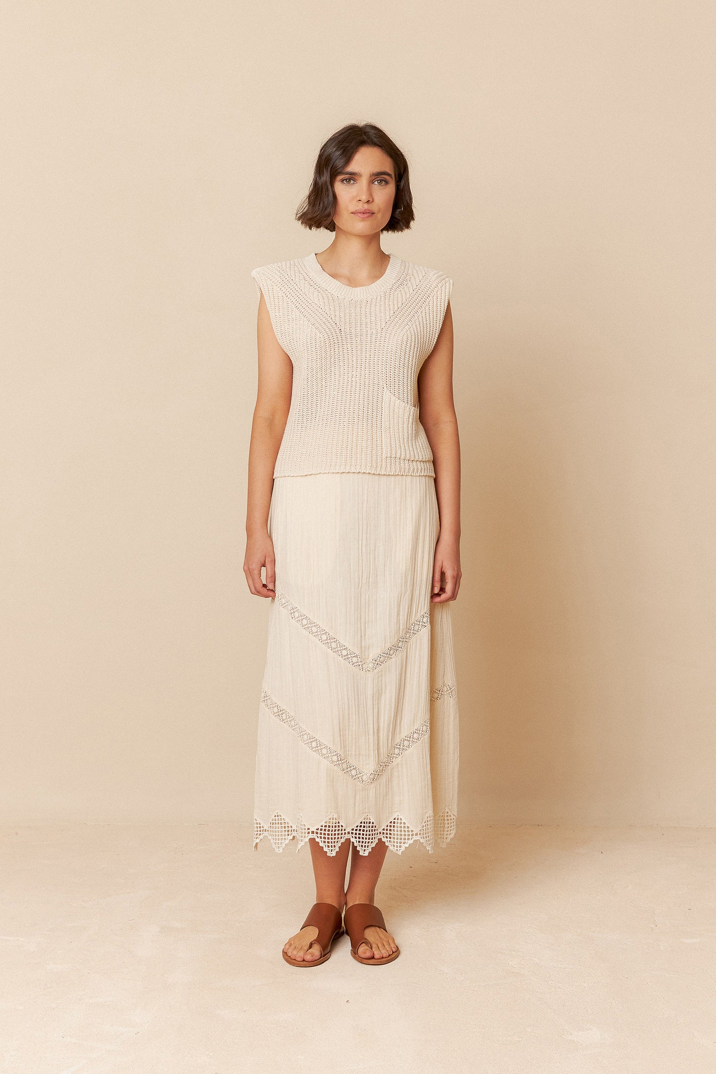 ENGLISH RIB KNIT VEST