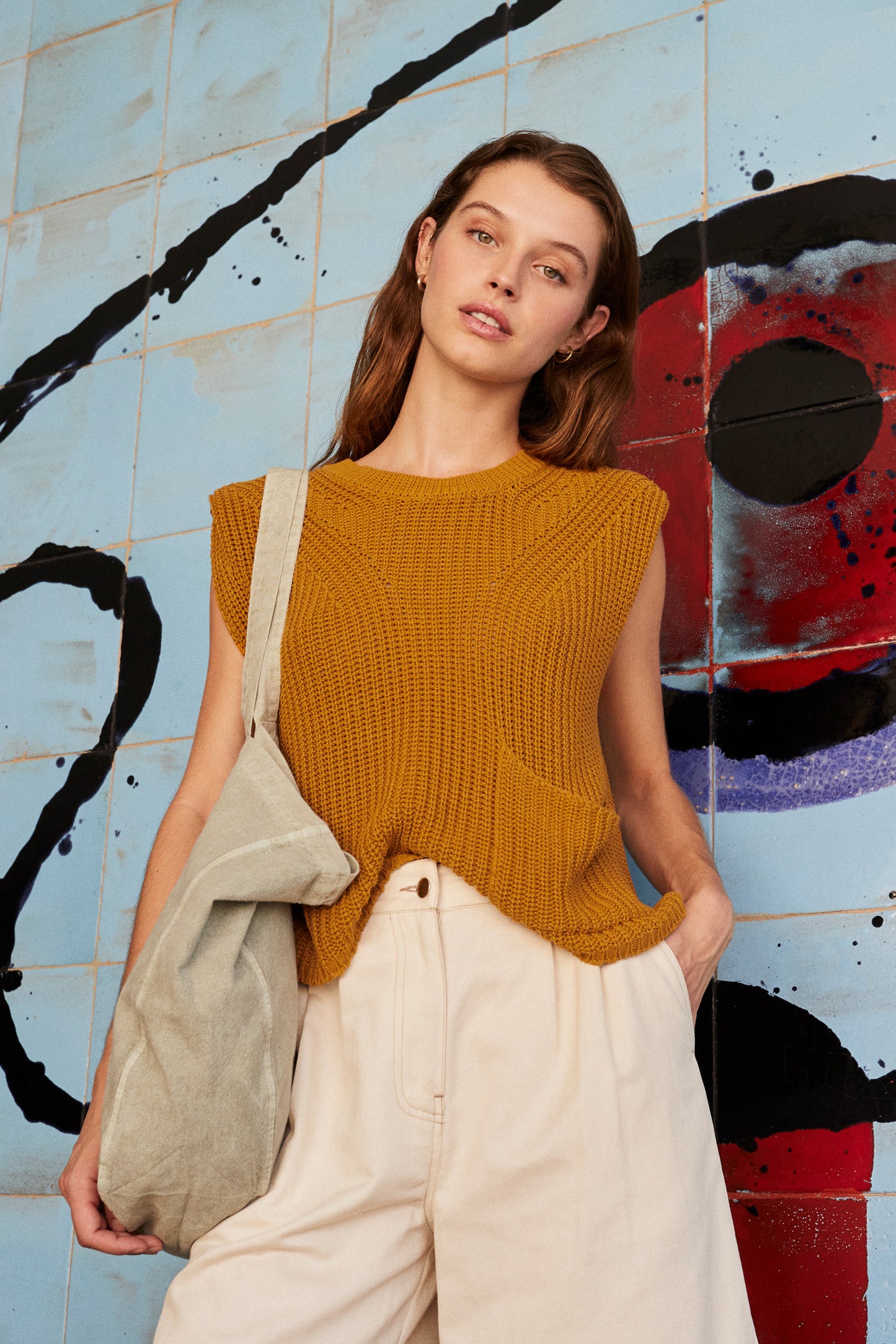 ENGLISH RIB KNIT VEST