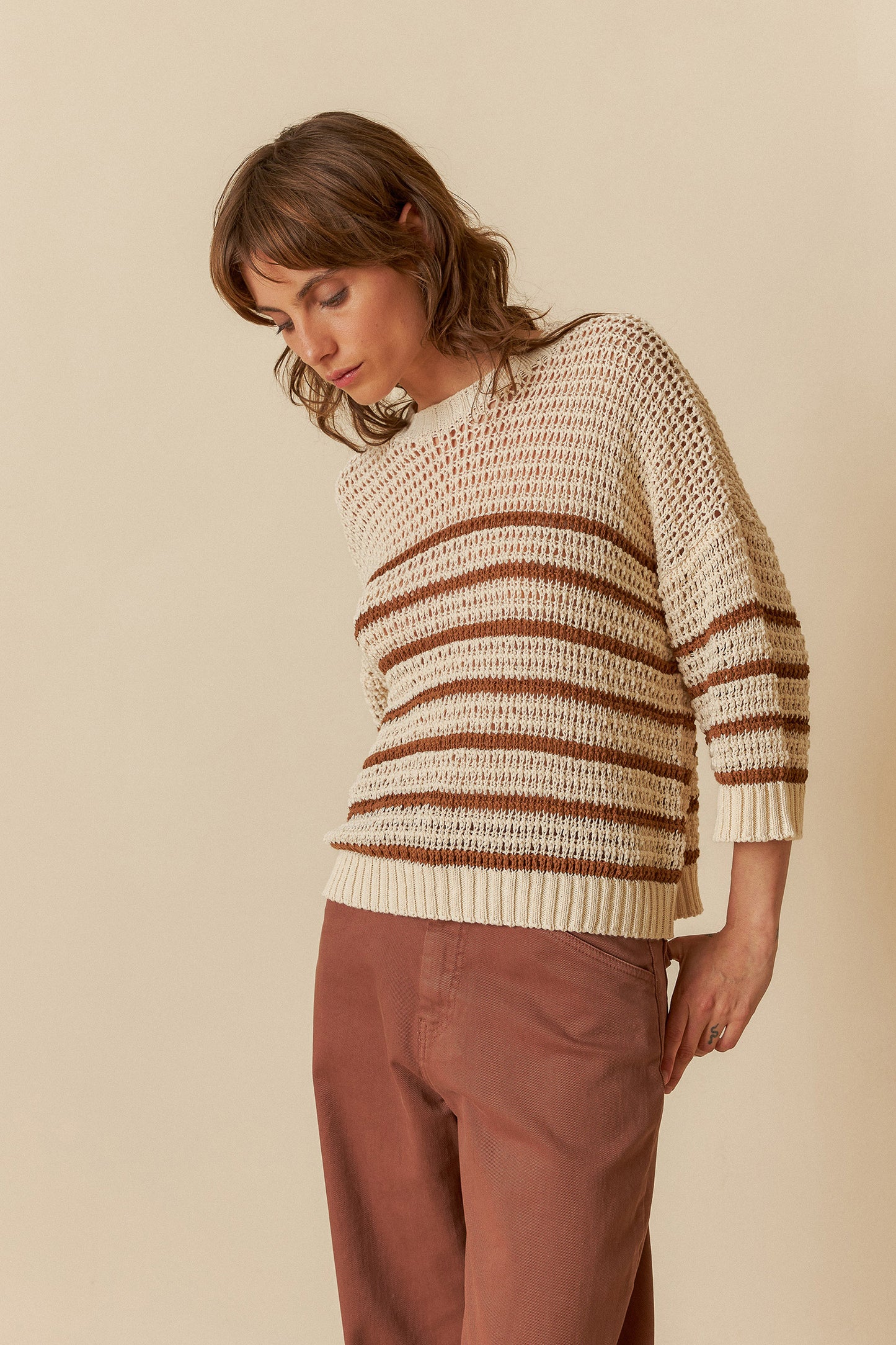 BICOLOR STRIPES SWEATER