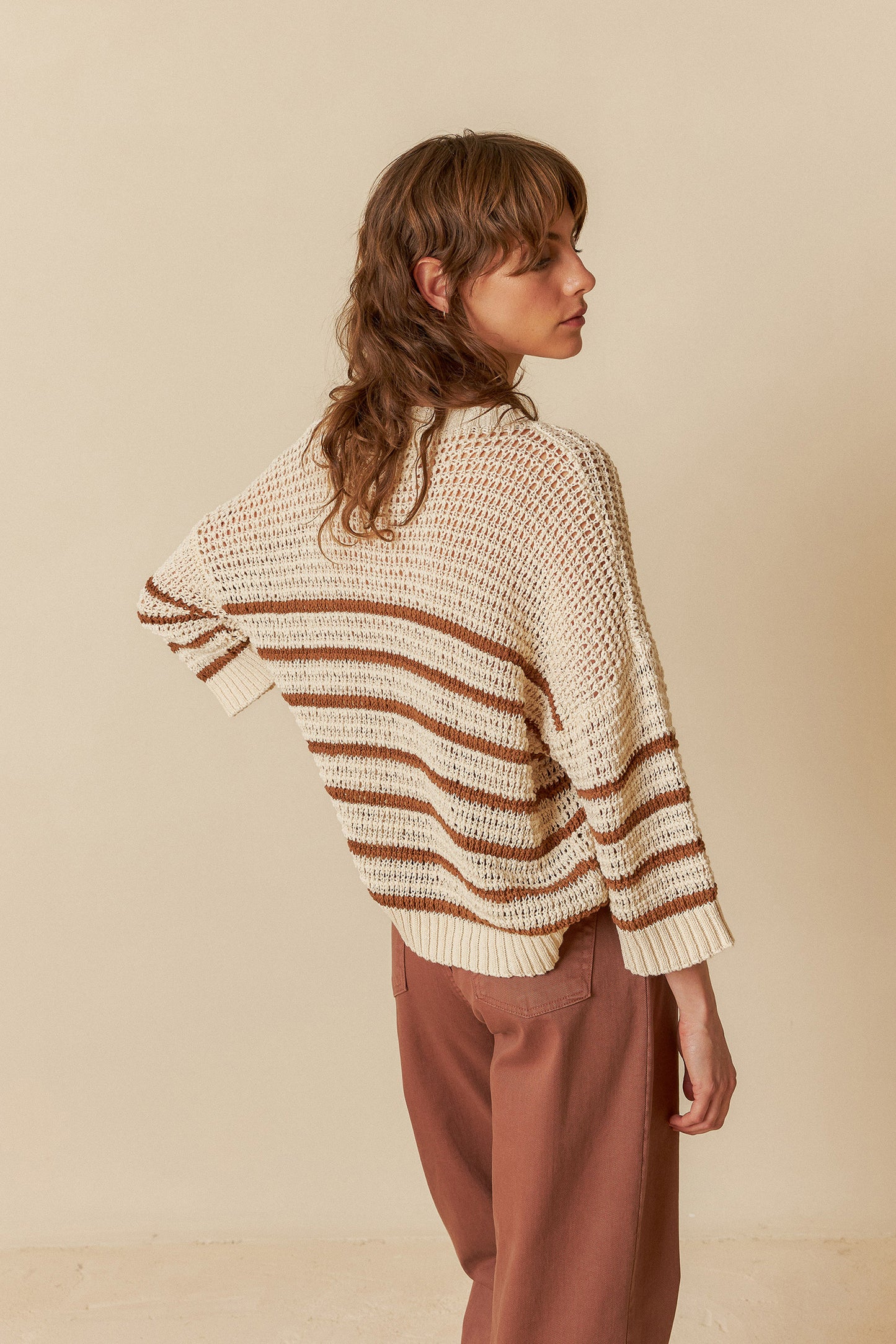 BICOLOR STRIPES SWEATER