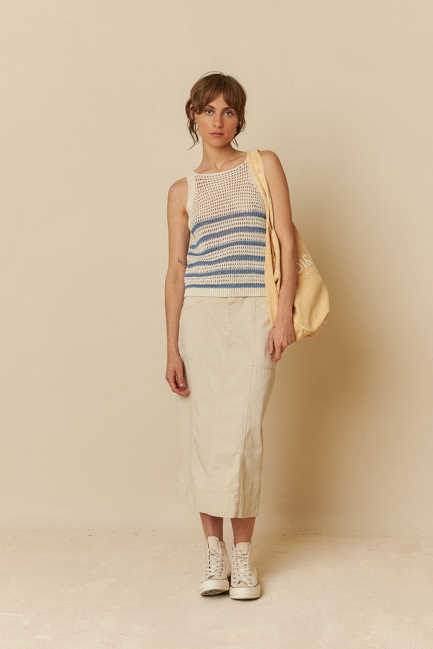STRIPES KNIT T-SHIRT