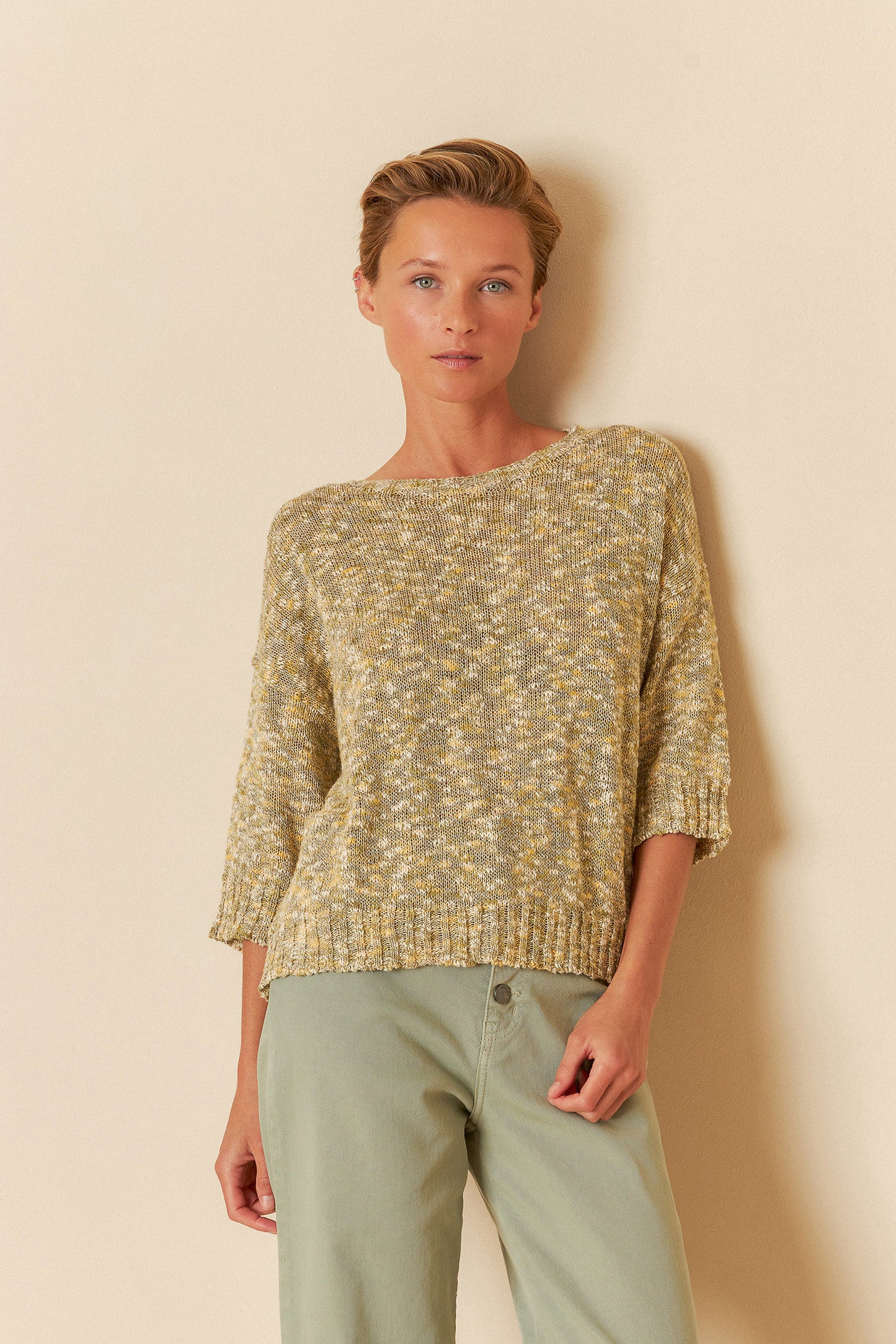 BOUCLE KNIT SWEATER