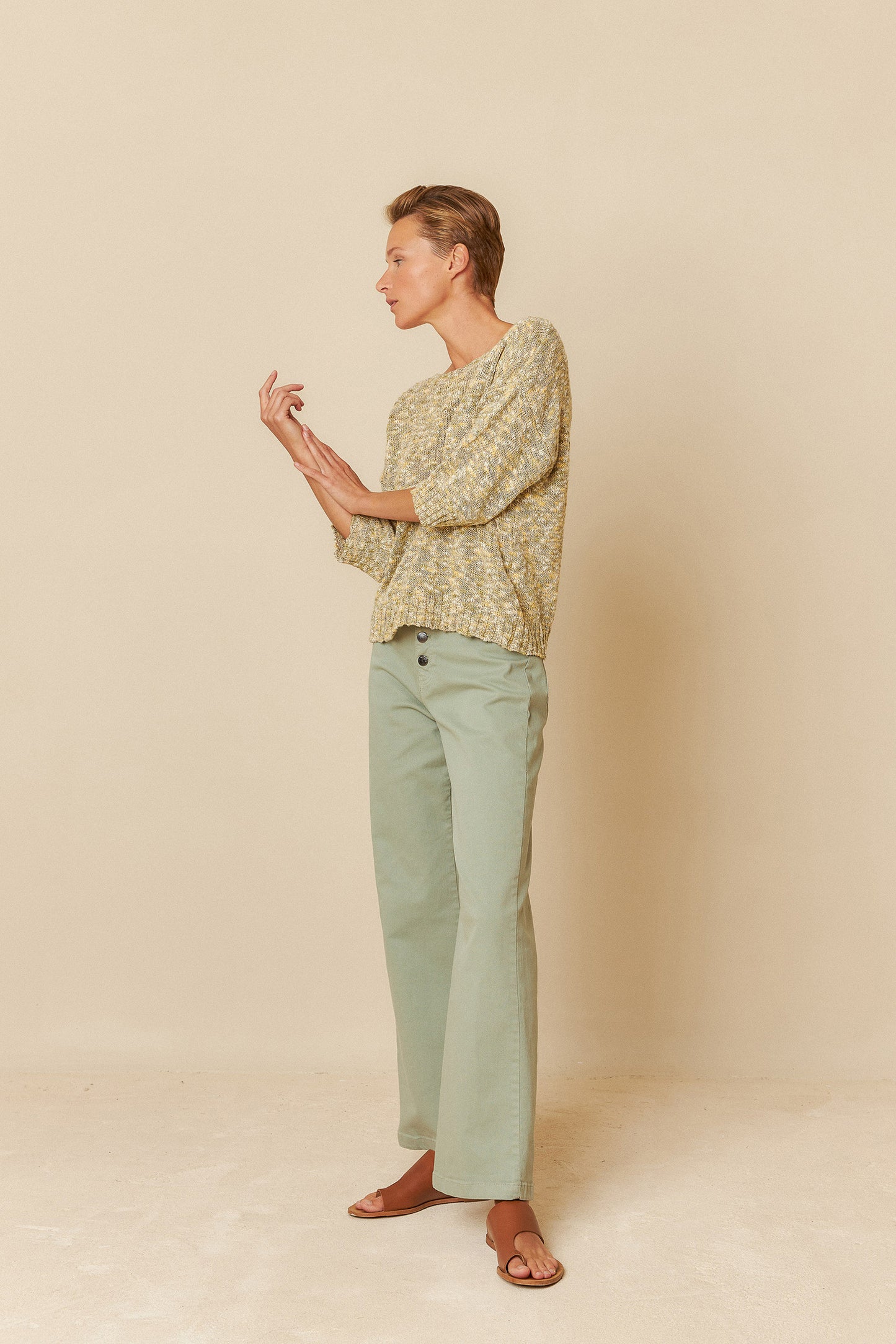BOUCLE KNIT SWEATER