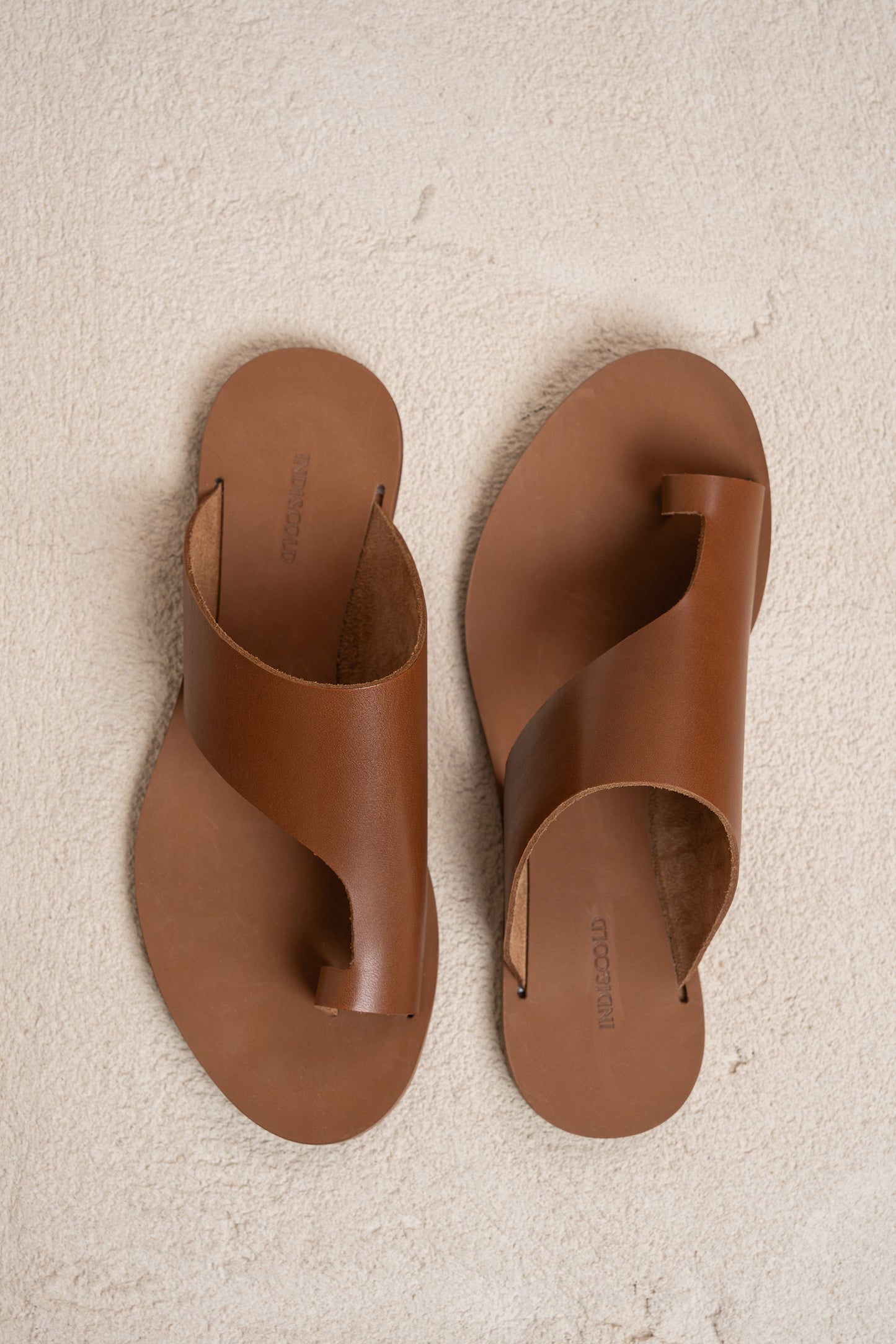 ASYMMETRIC LEATHER SANDALS