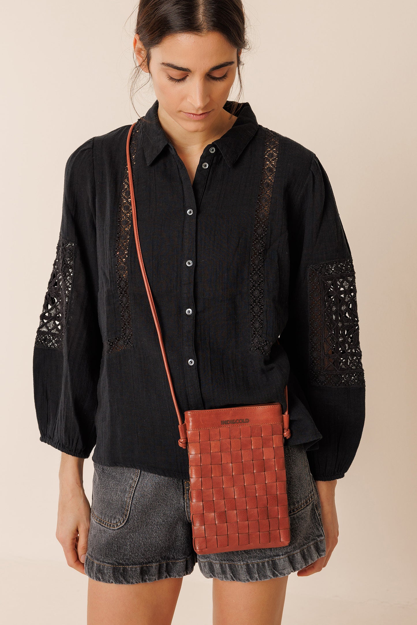 FLAT LEATHER BAG MINI