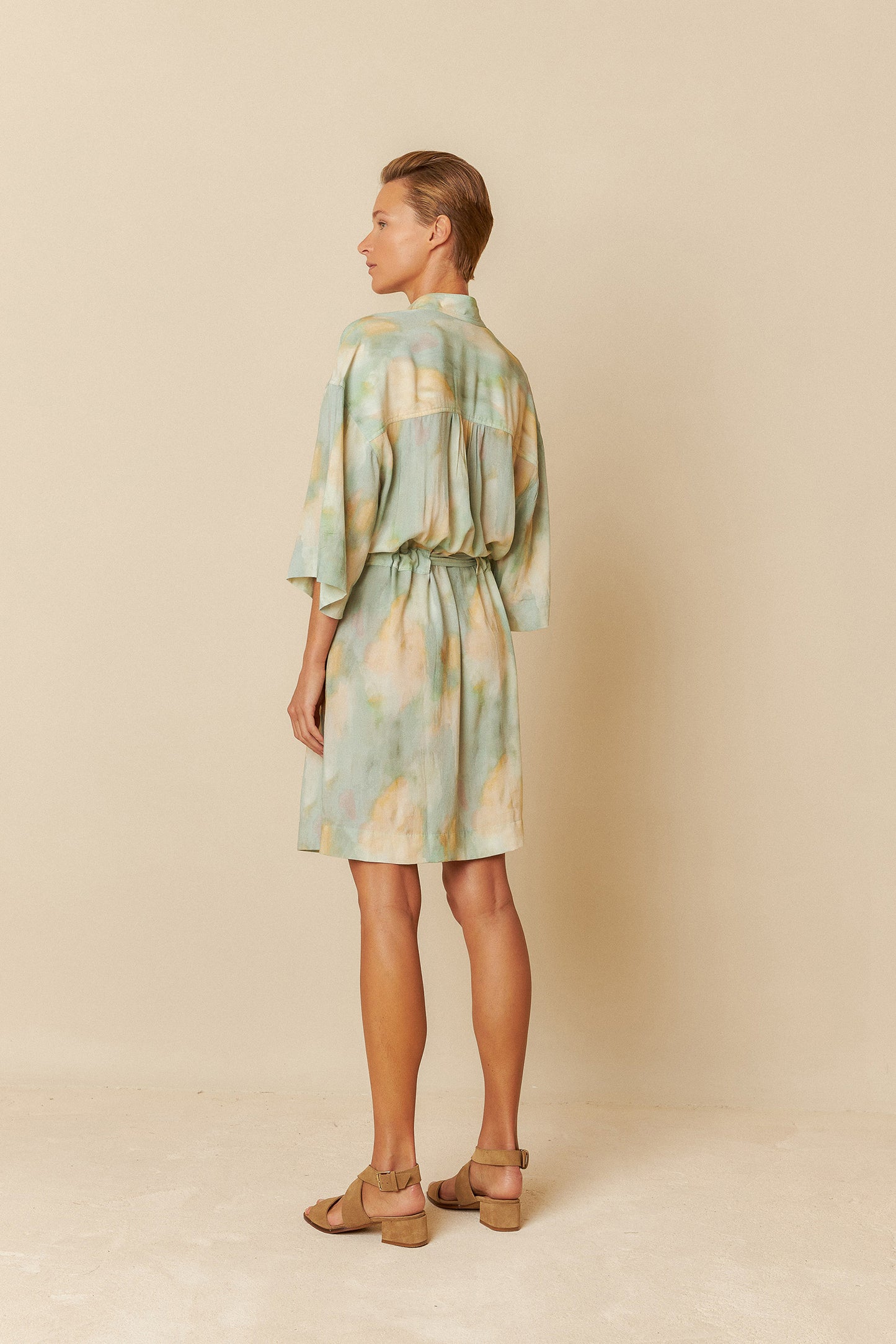 WATERCOLOR PRINT DRESS