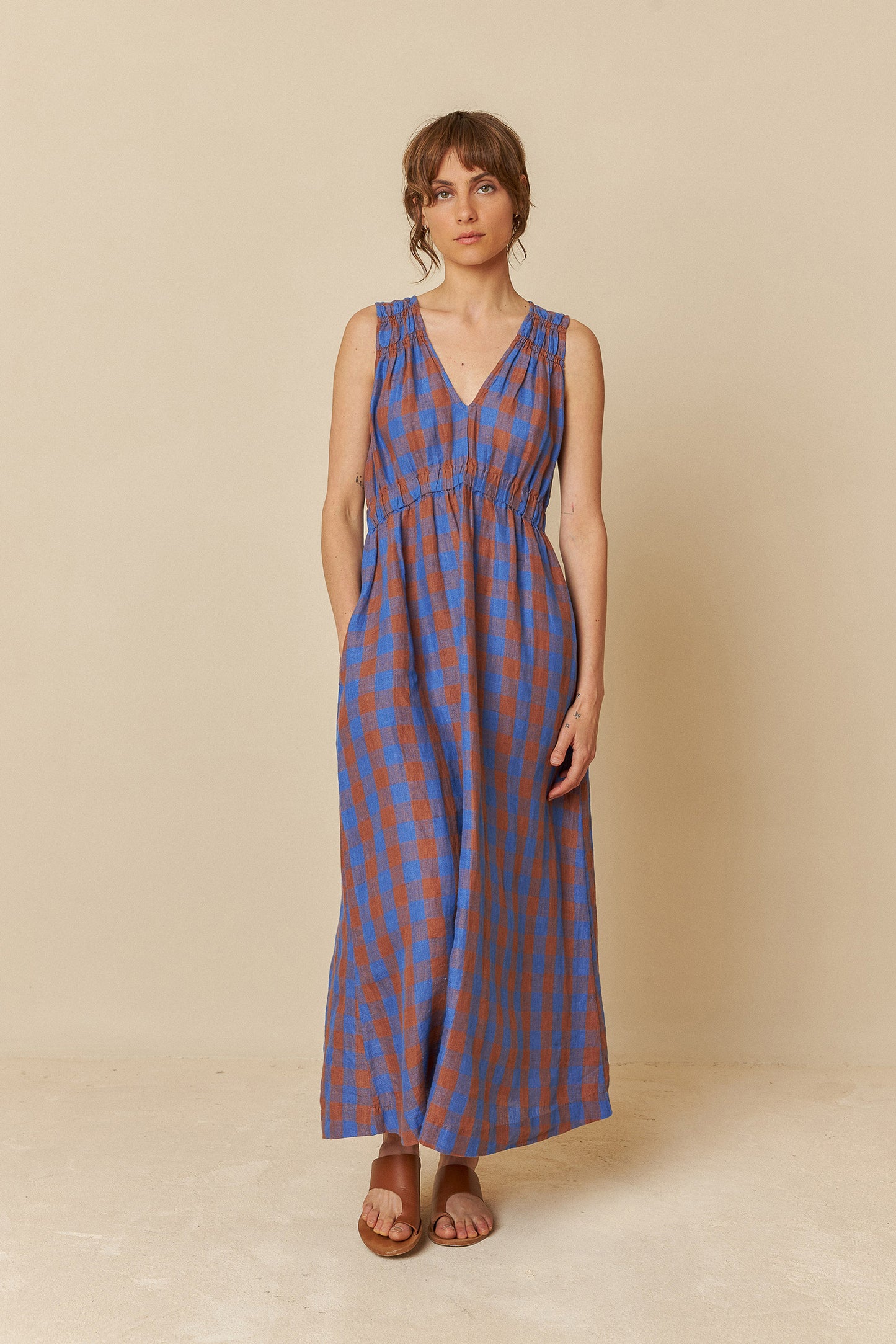 VICHY ELASTIC DRESS
