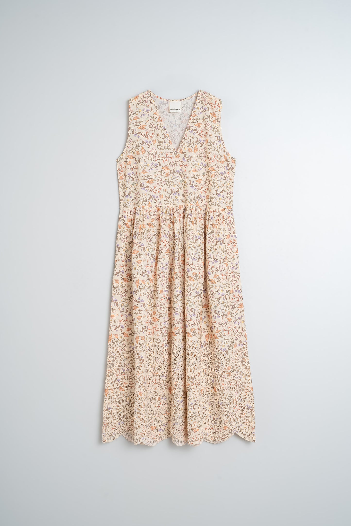 EMBROIDERED POPLIN DRESS