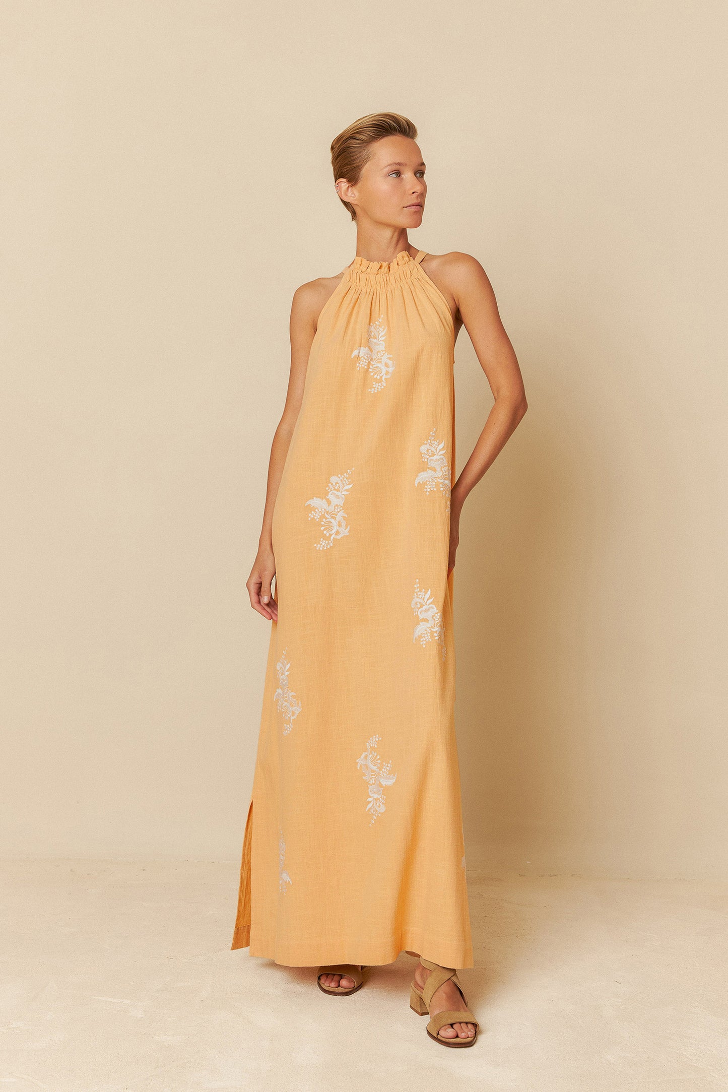 HALTER COLLAR DRESS