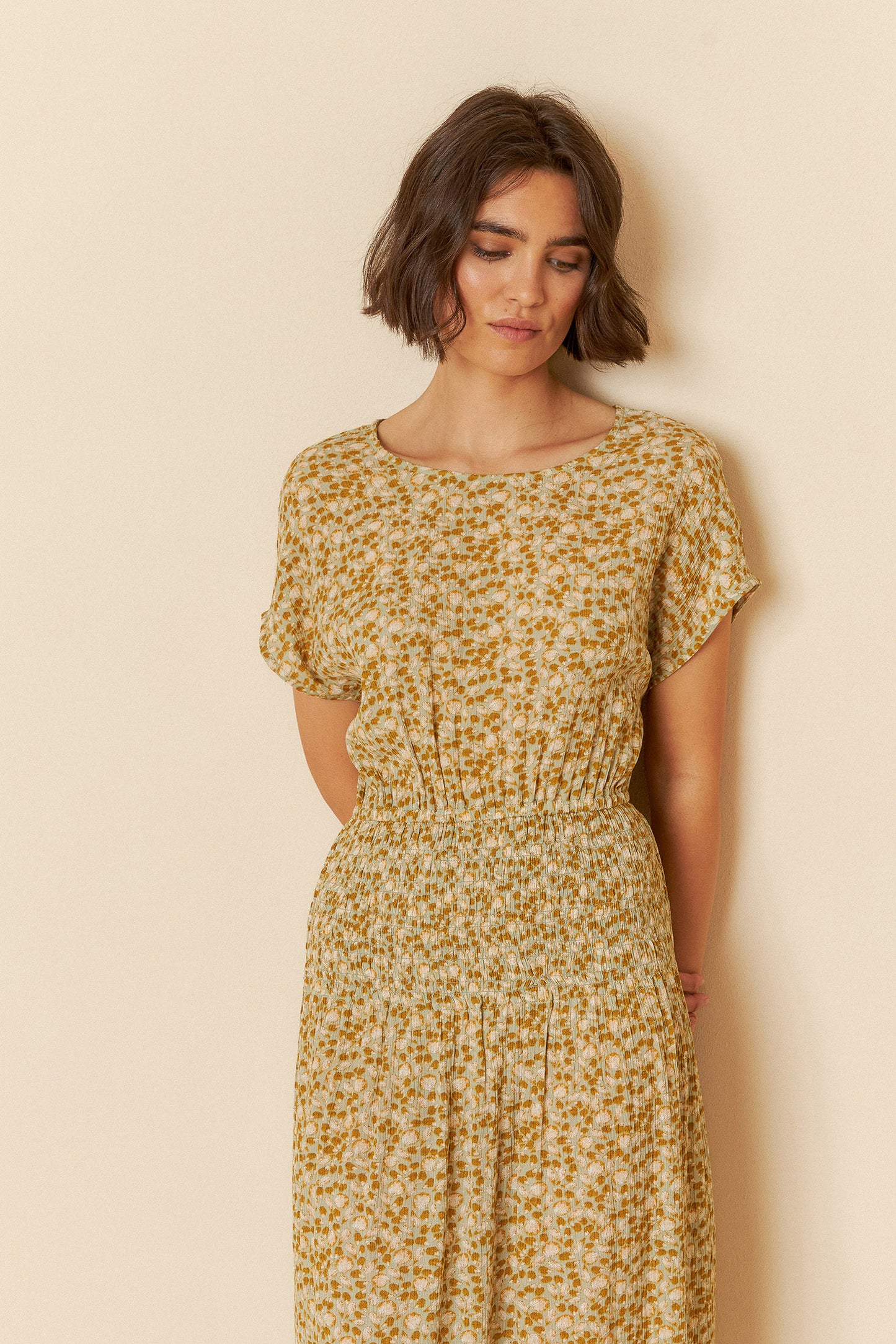 PETAL PRINT DRESS