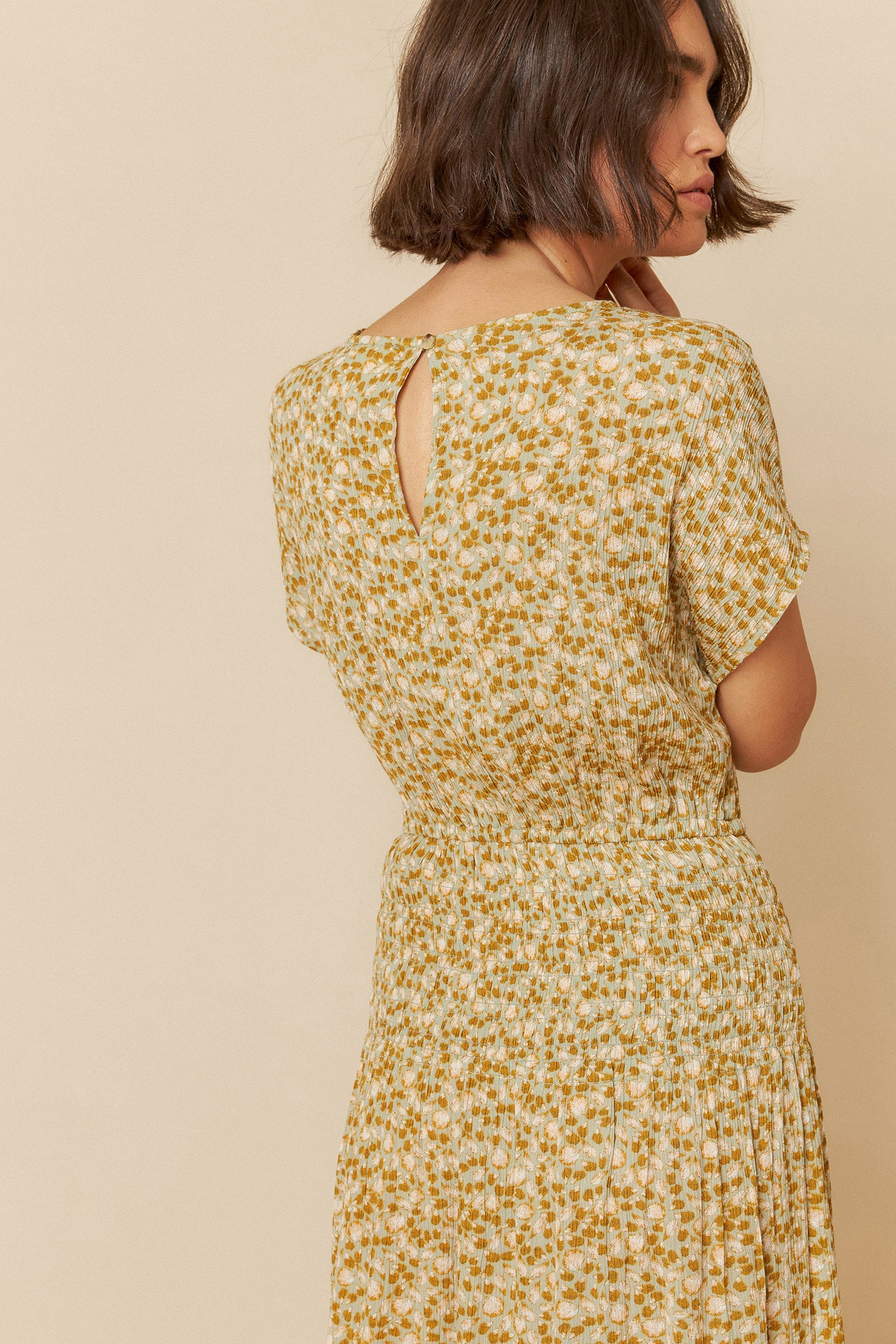 PETAL PRINT DRESS
