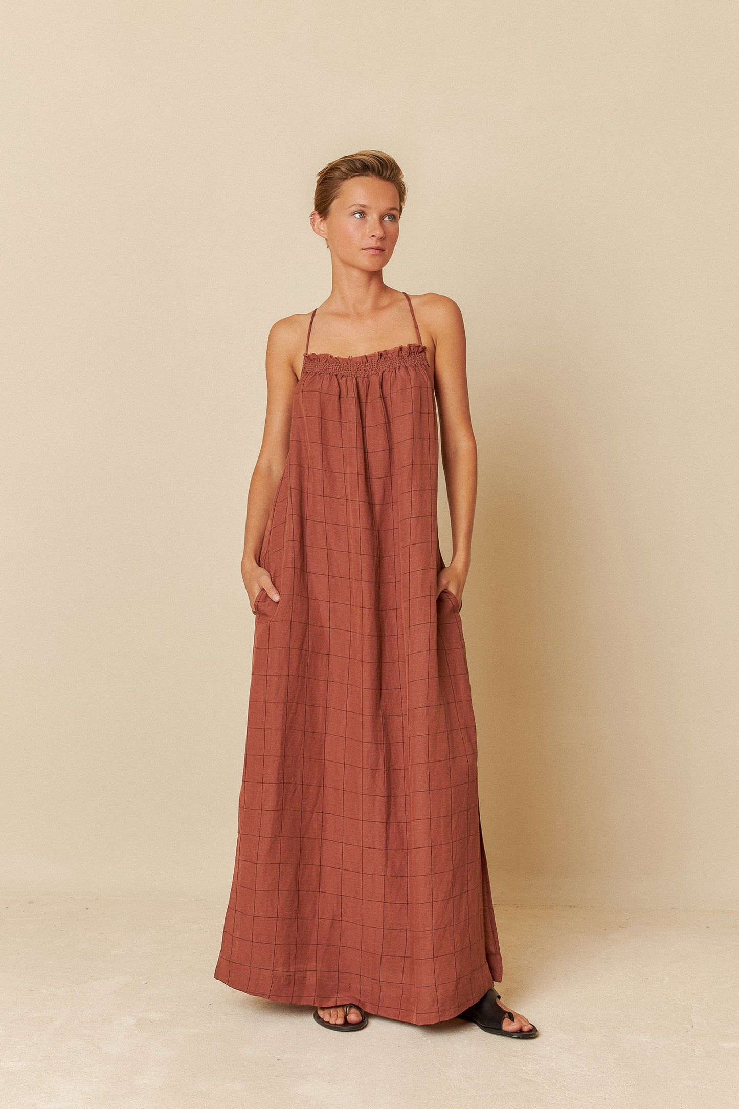 MIDI STRAP DRESS