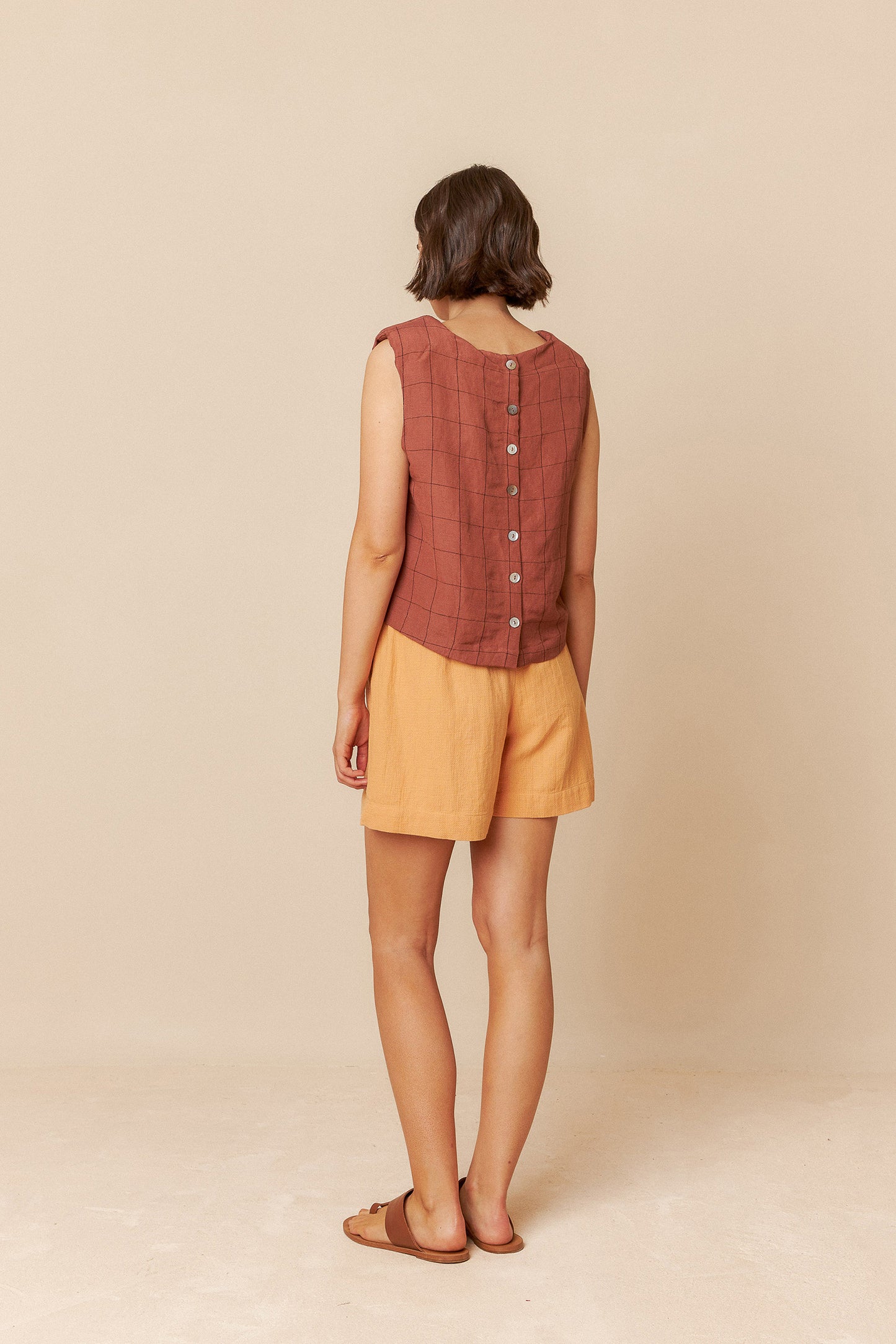 WINDOWPANE CHECK CROP TOP
