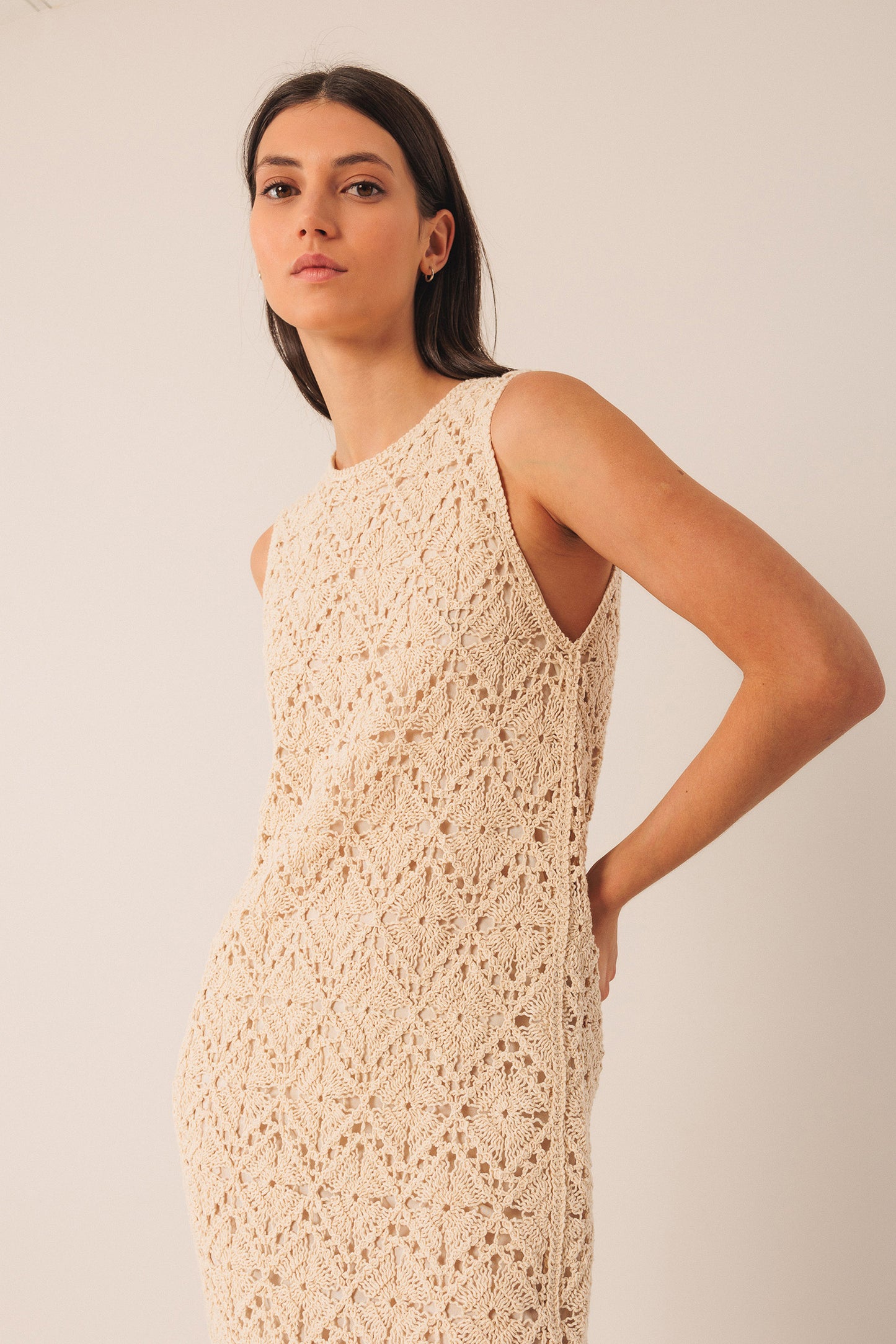 CROCHET MIDI DRESS