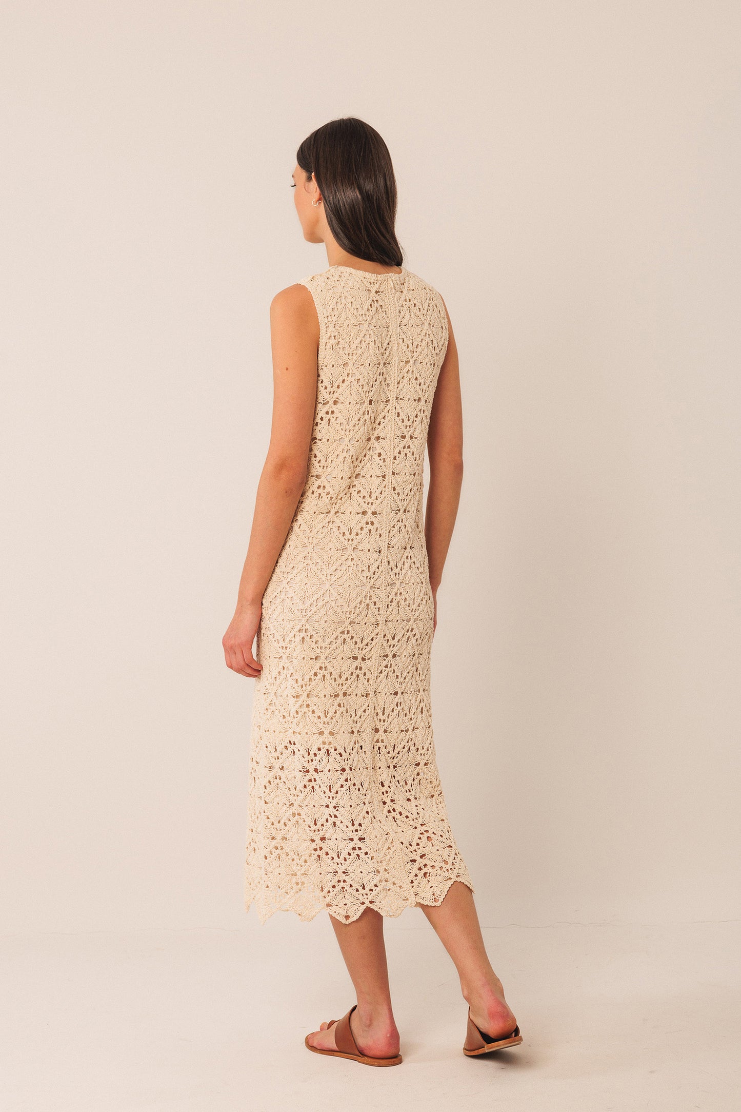 CROCHET MIDI DRESS