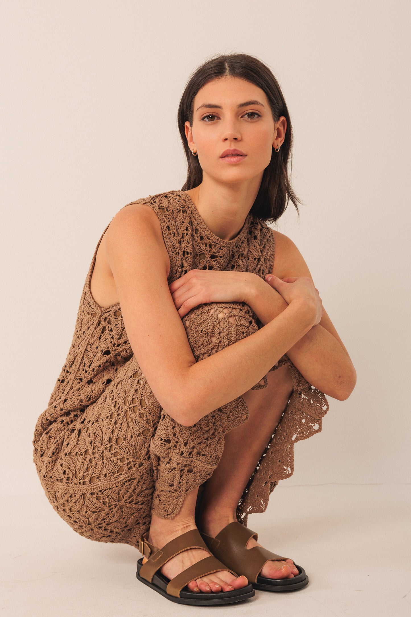CROCHET MIDI DRESS
