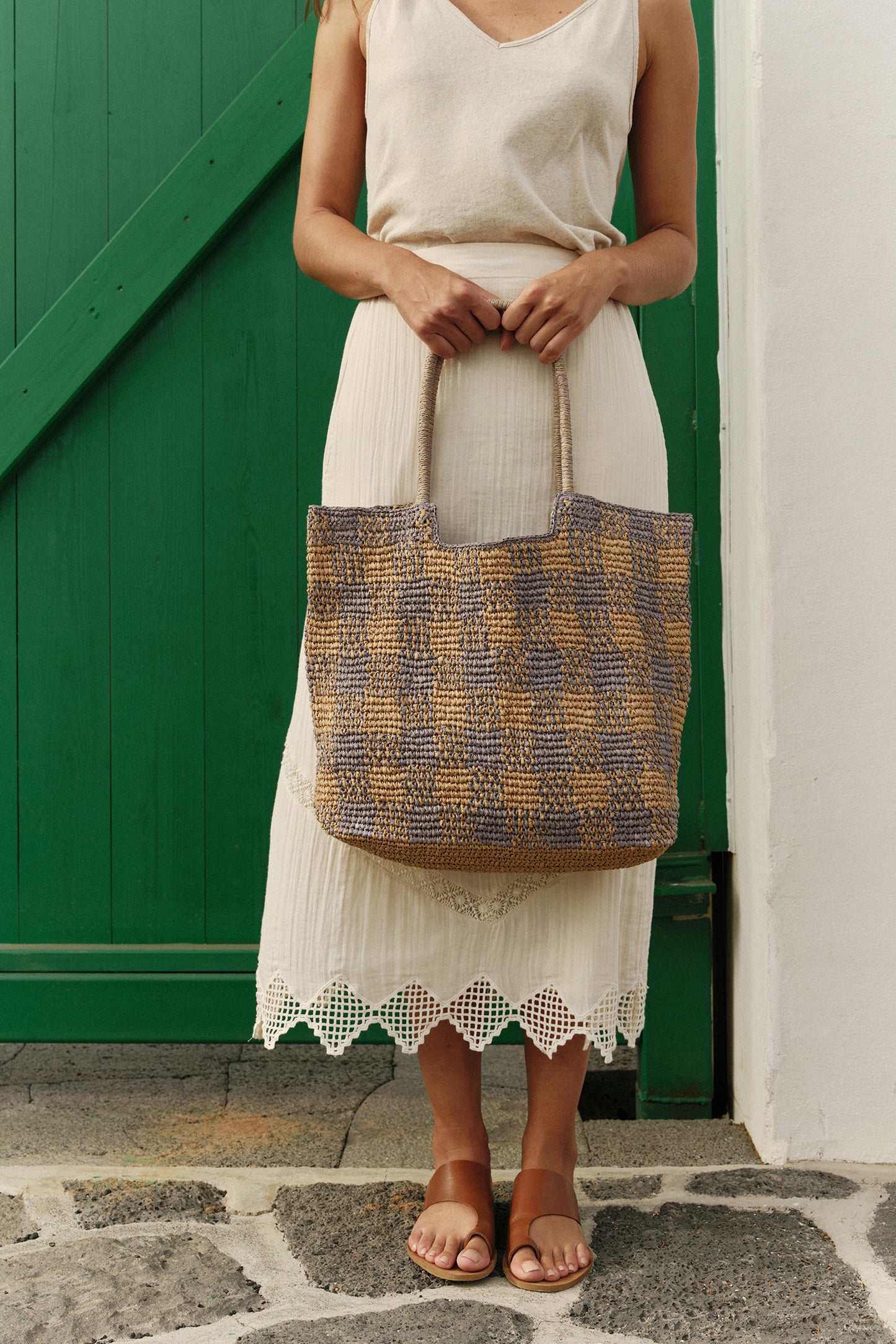 RAFFIA SHOPPER BAG
