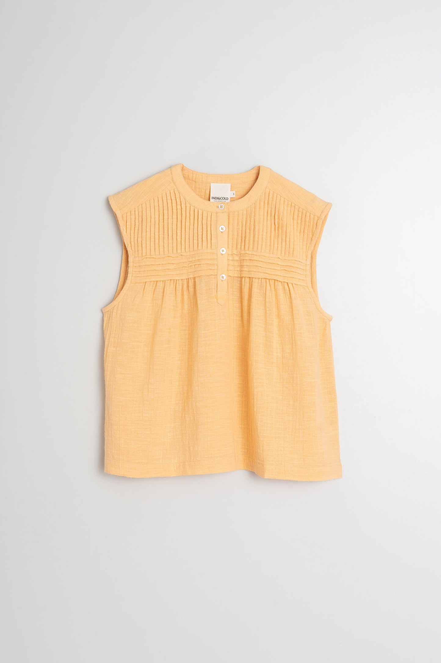 GAUZE PLEATED BLOUSE