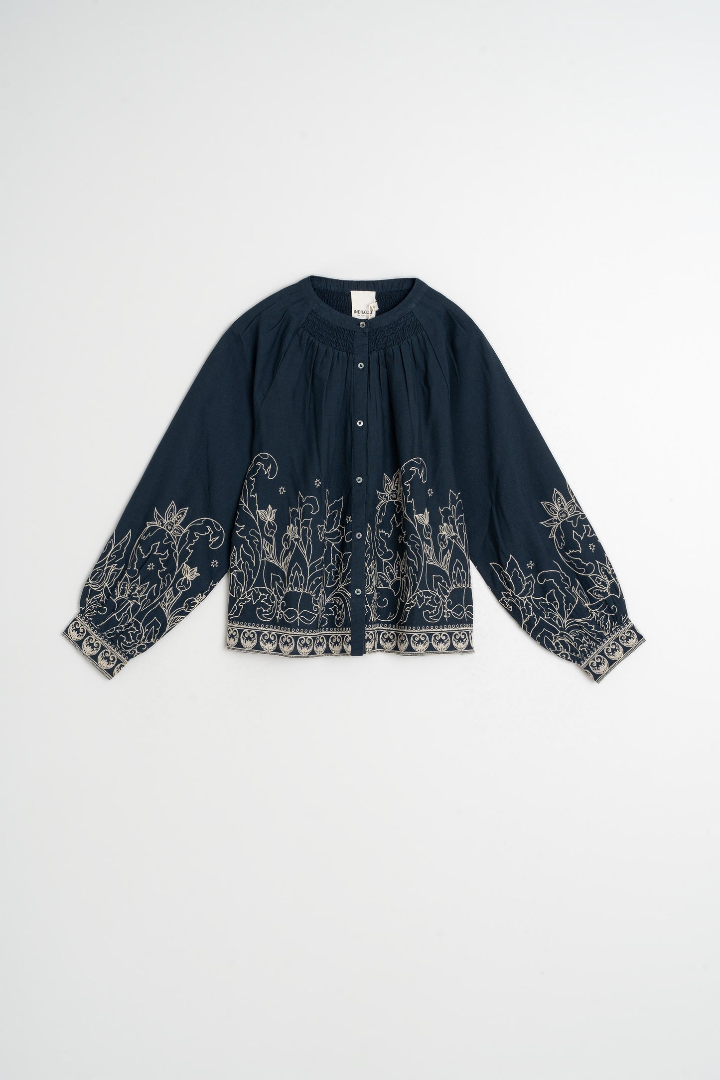 FLORAL HEM BLOUSE