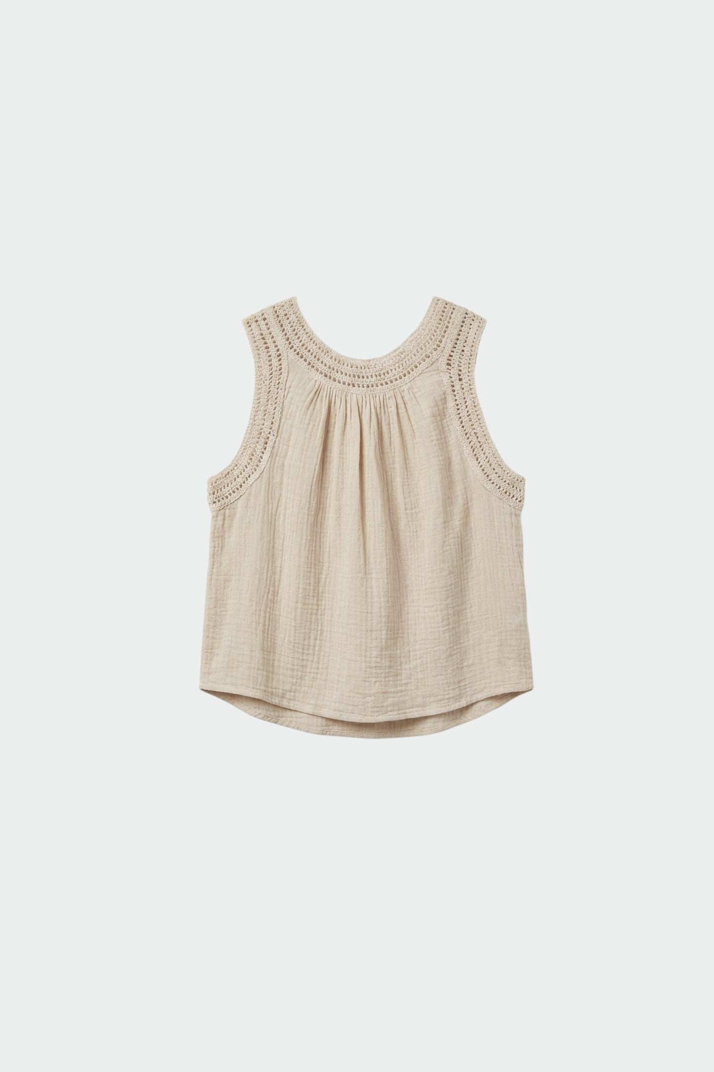 DOUBLE gauze CROCHET TOP