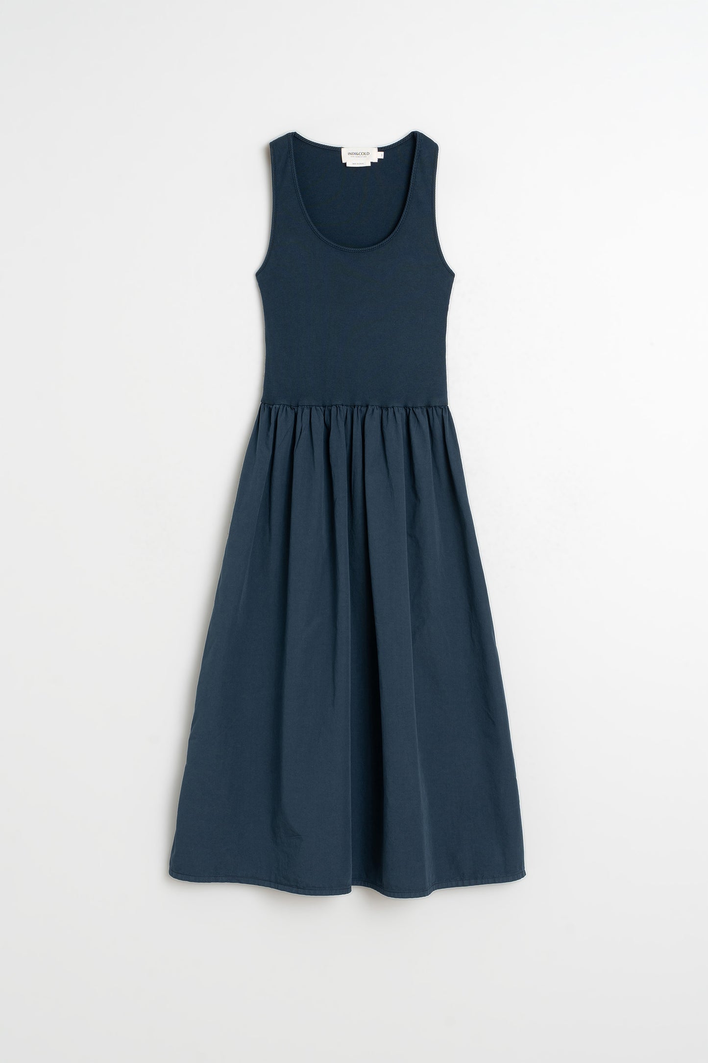 COMBINATION POPLIN DRESS