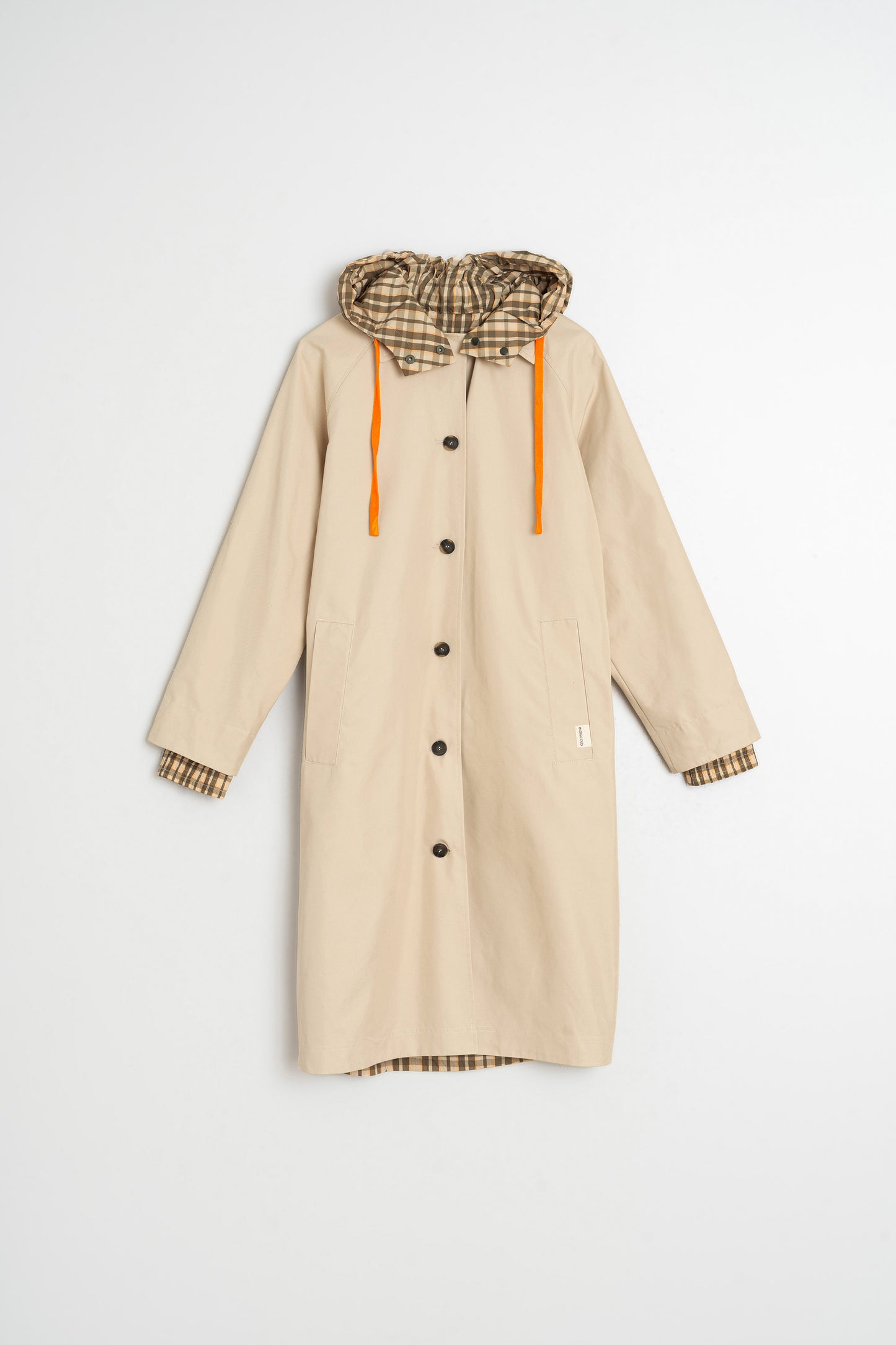 REVERSIBLE CHECKERED RAINCOAT