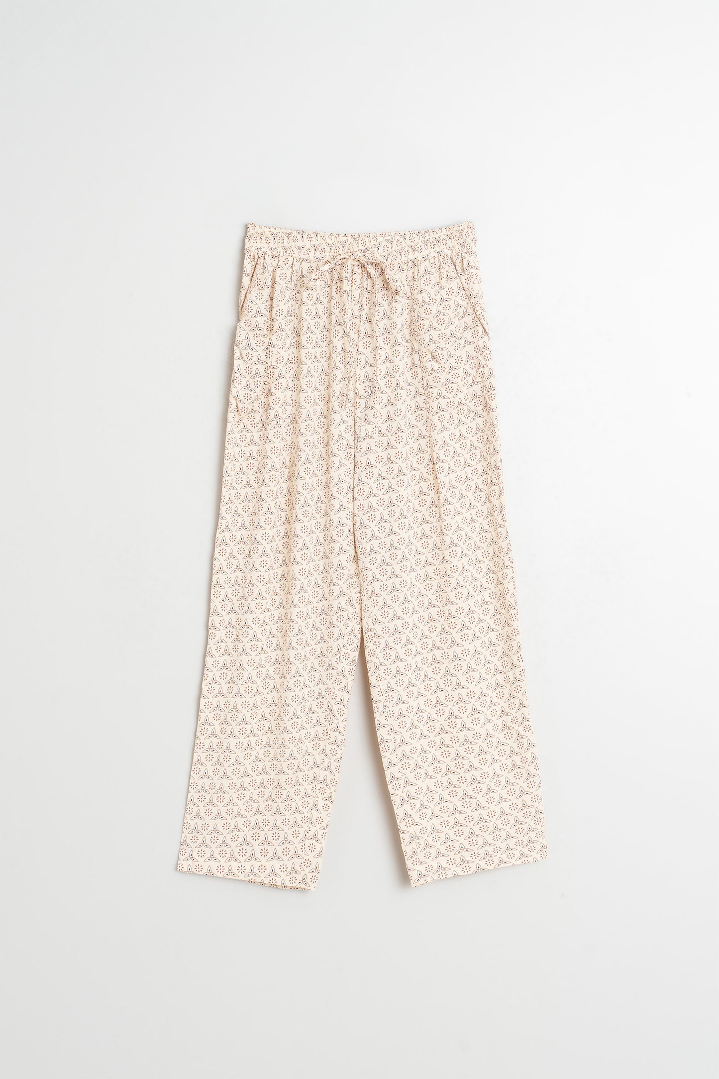 FLOWY BLOCK-PRINT PANT