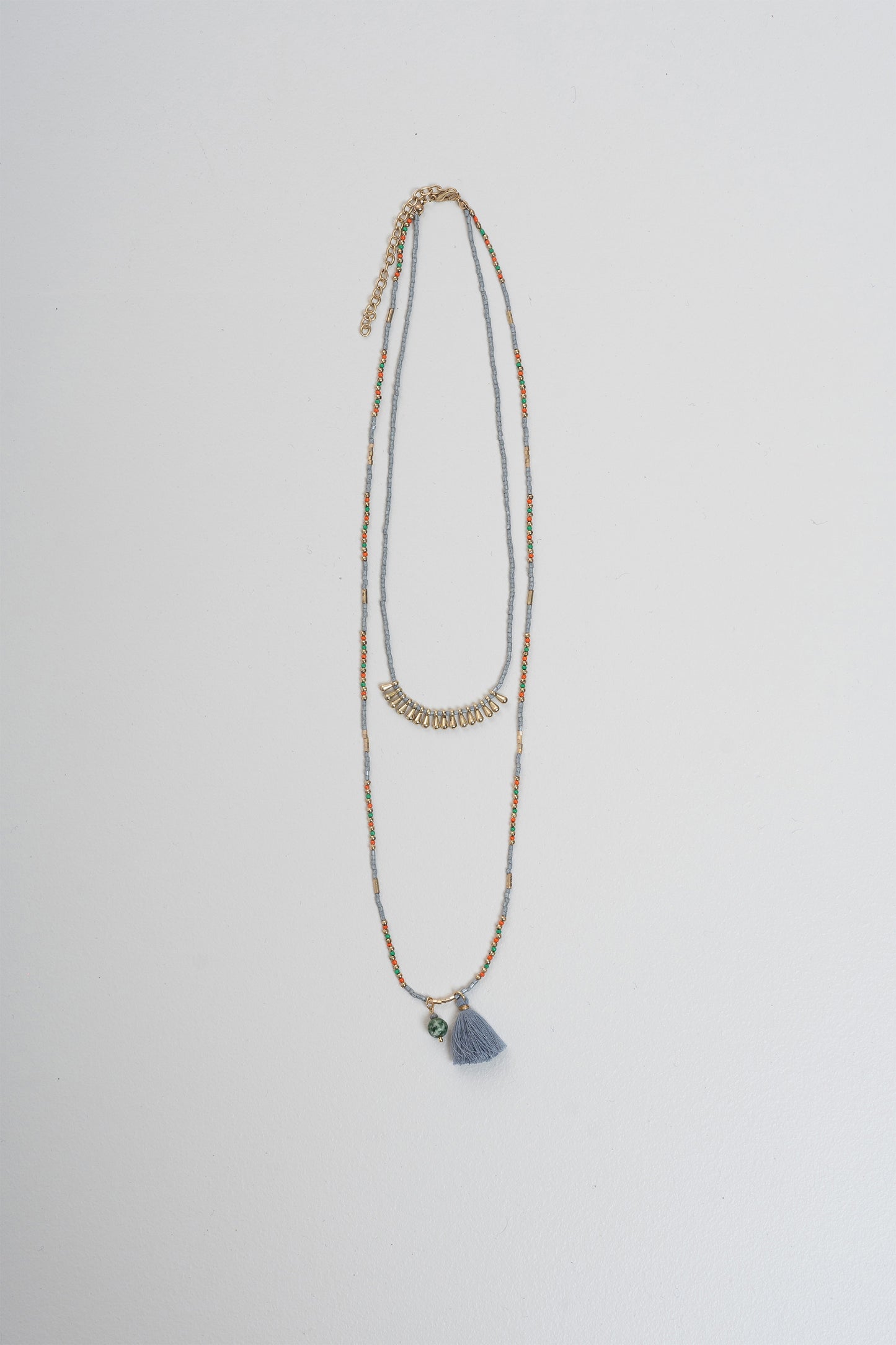 DOUBLE CHARITY BEADED NECKLACE