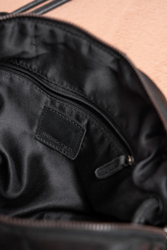 LEATHER BOX CROSSBODY BAG