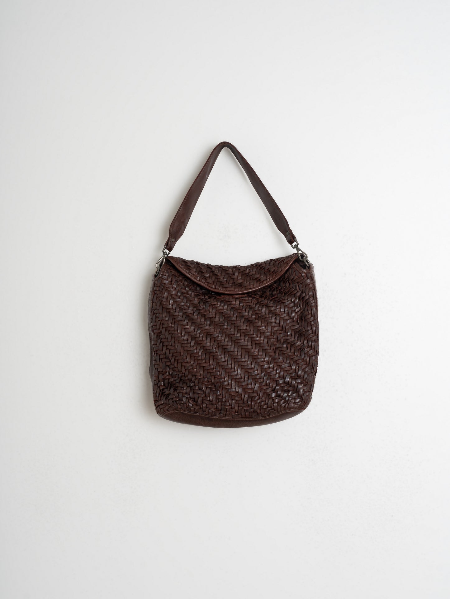 REMY HERRINGBONE LEATHER BAG