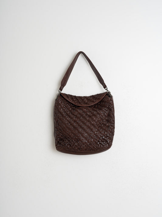 REMY HERRINGBONE LEATHER BAG