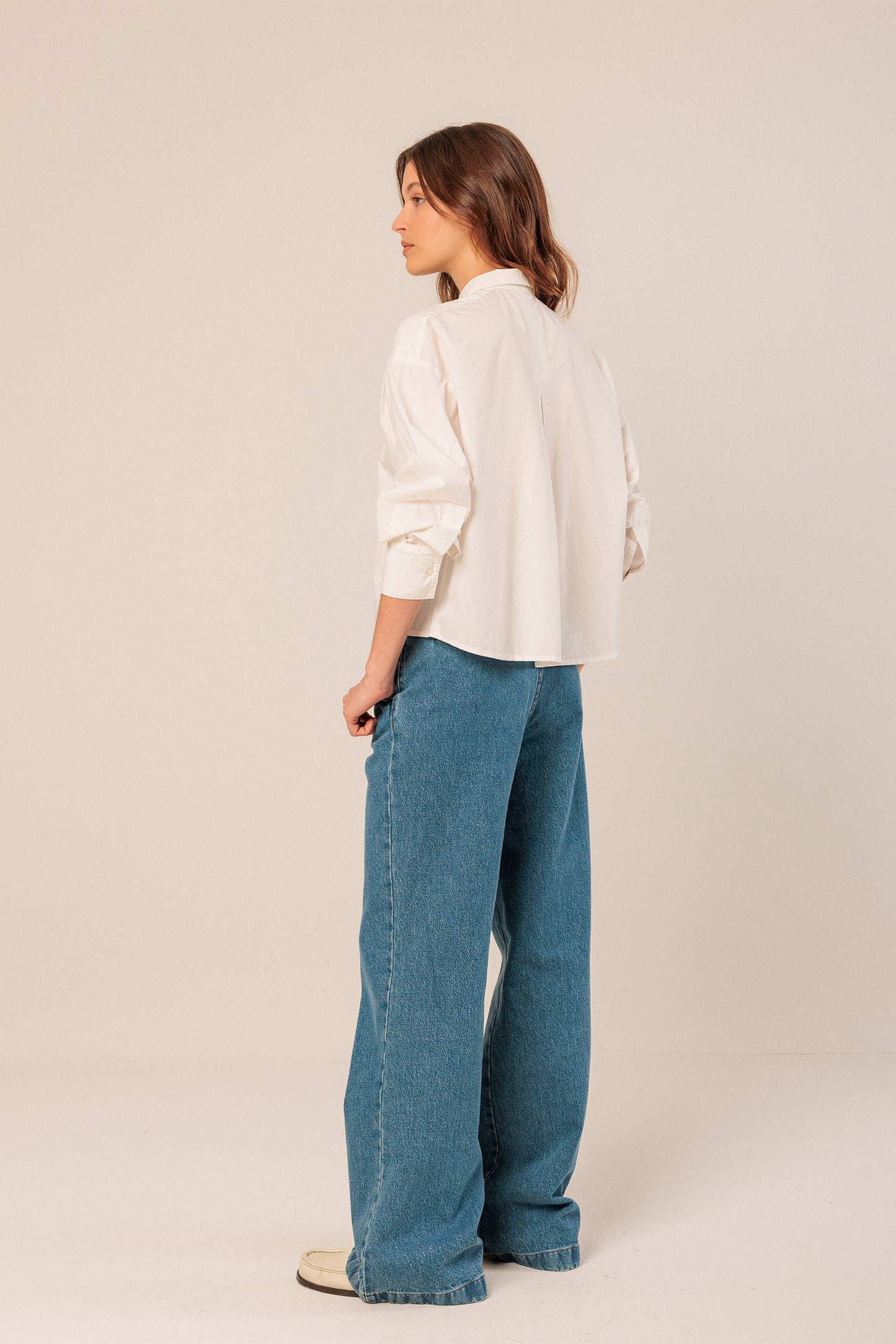 [CL] CROPPED POPLIN SHIRT