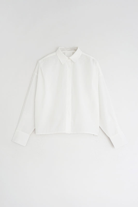 [CL] CROPPED POPLIN SHIRT