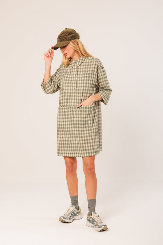 VICHY-CHECKERED DRESS