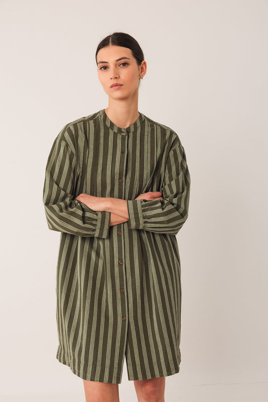 [CL] PLEATED COTTON DRESS