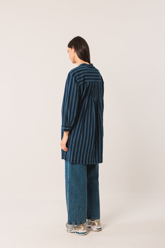 PLEATED COTTON DRESS