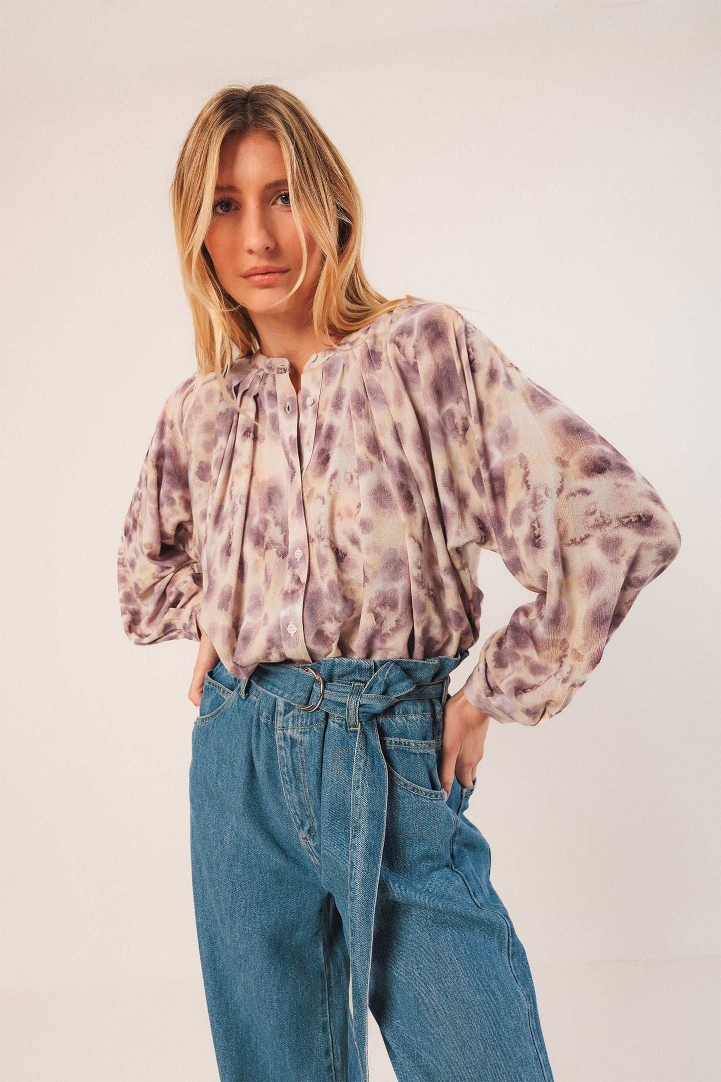 WATERCOLOR-PRINT SHIRT