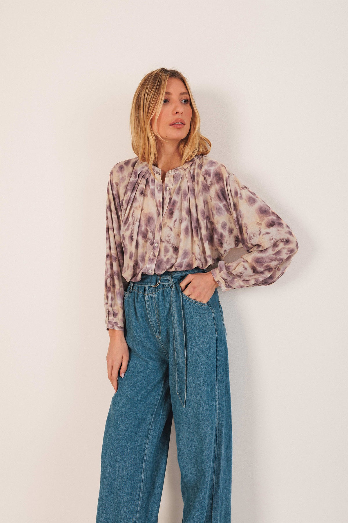WATERCOLOR-PRINT SHIRT