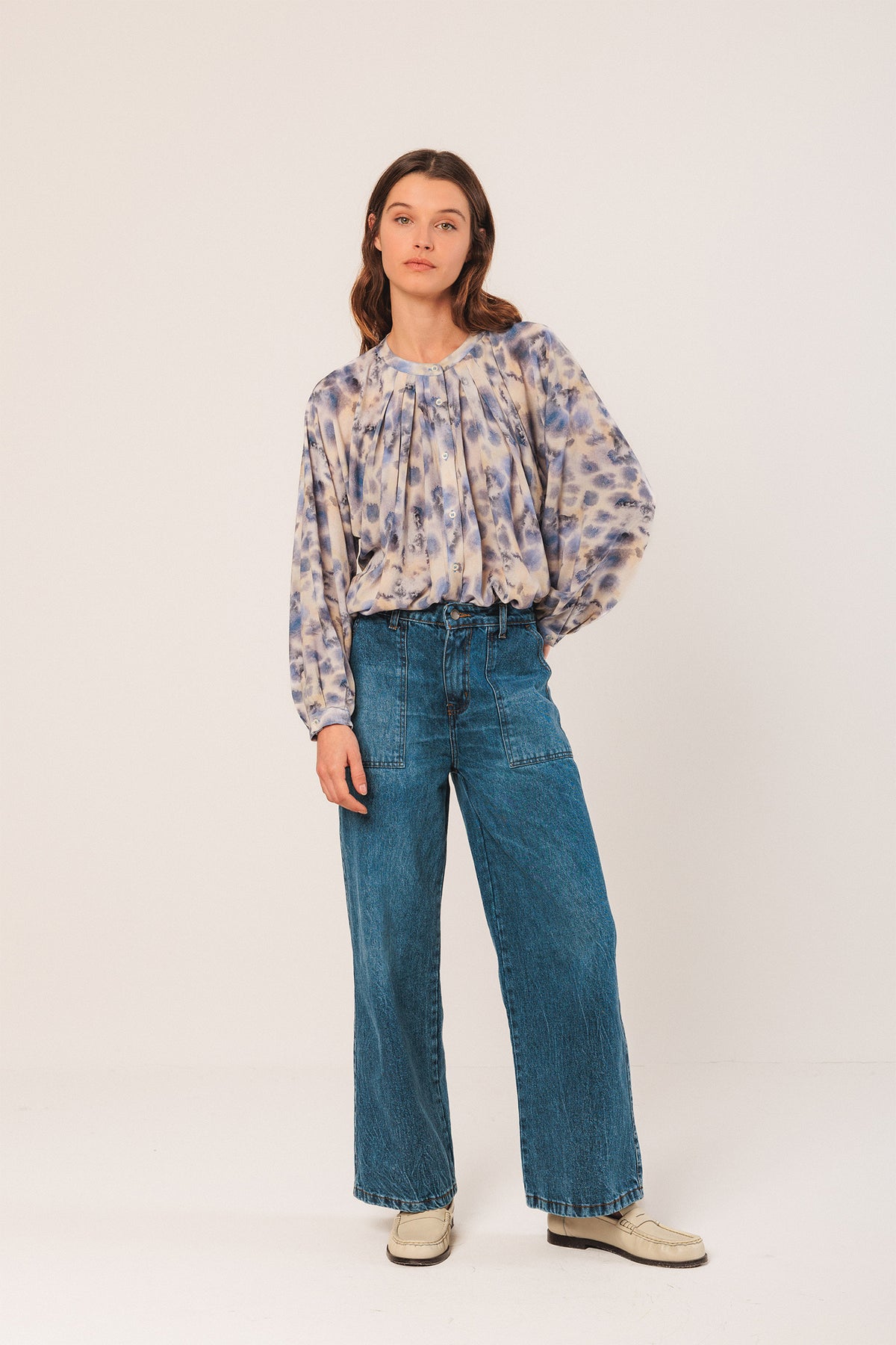 WATERCOLOR-PRINT SHIRT