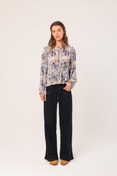 ELASTIC WATERCOLOR BLOUSE