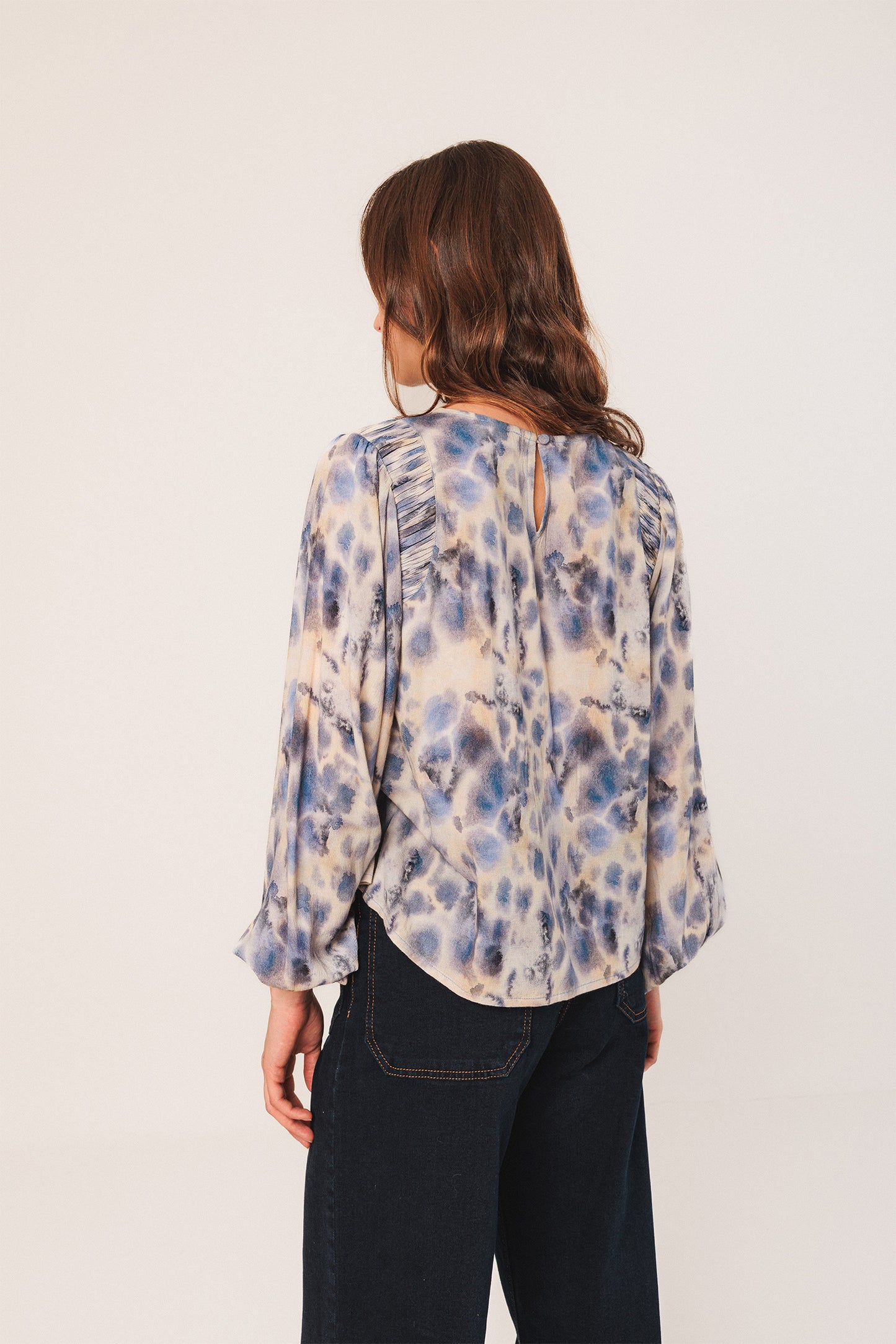 ELASTIC WATERCOLOR BLOUSE
