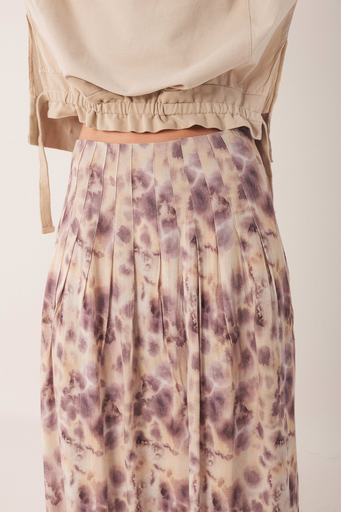WATERCOLOR MIDI SKIRT