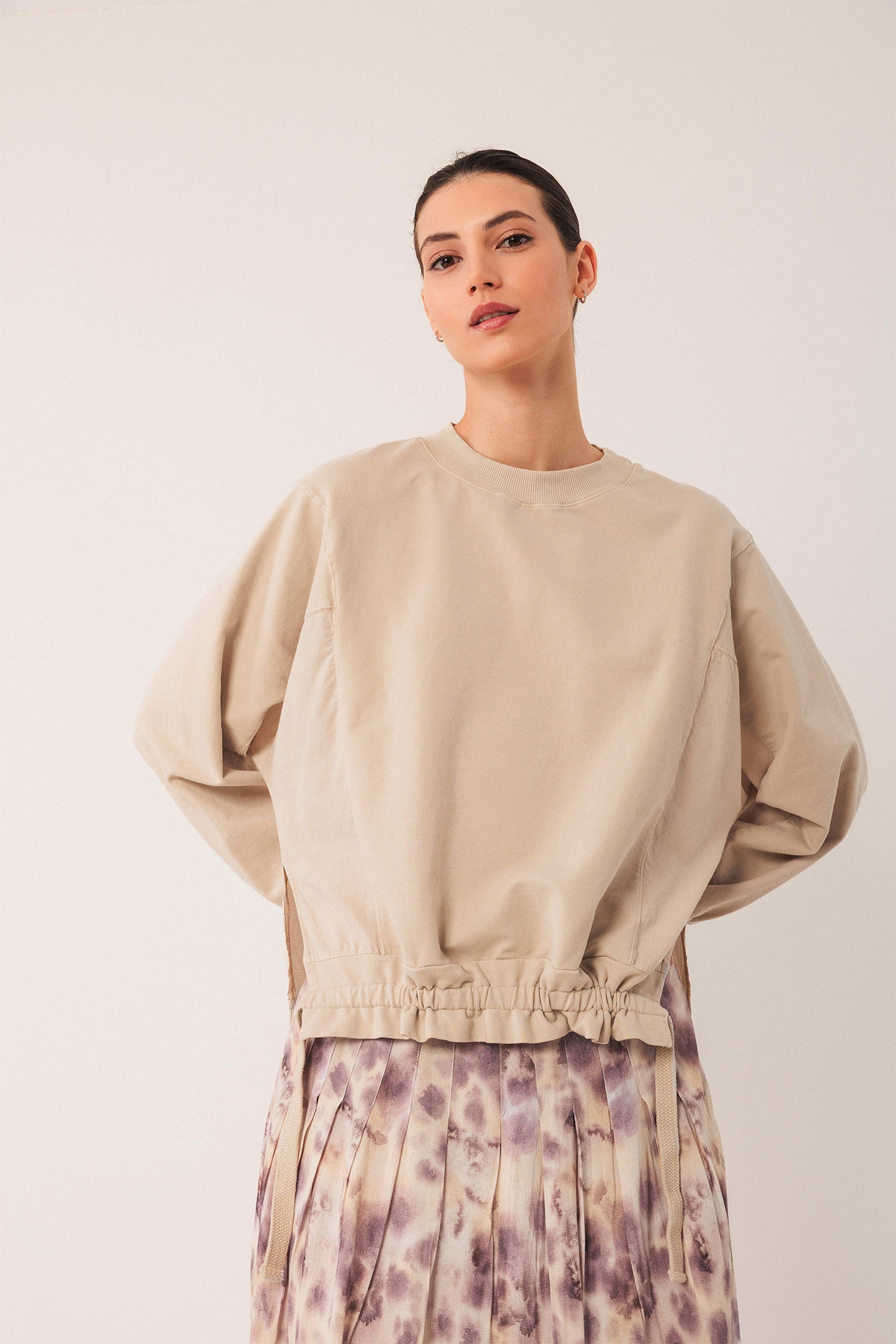 WATERCOLOR MIDI SKIRT