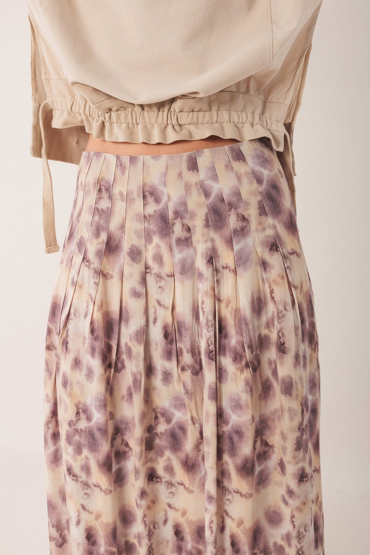WATERCOLOR MIDI SKIRT