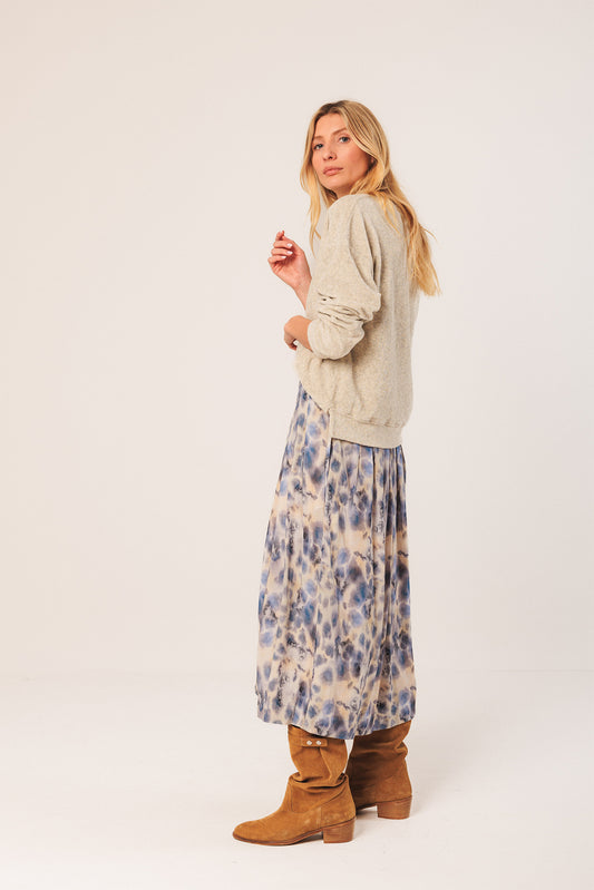 WATERCOLOR MIDI SKIRT 2