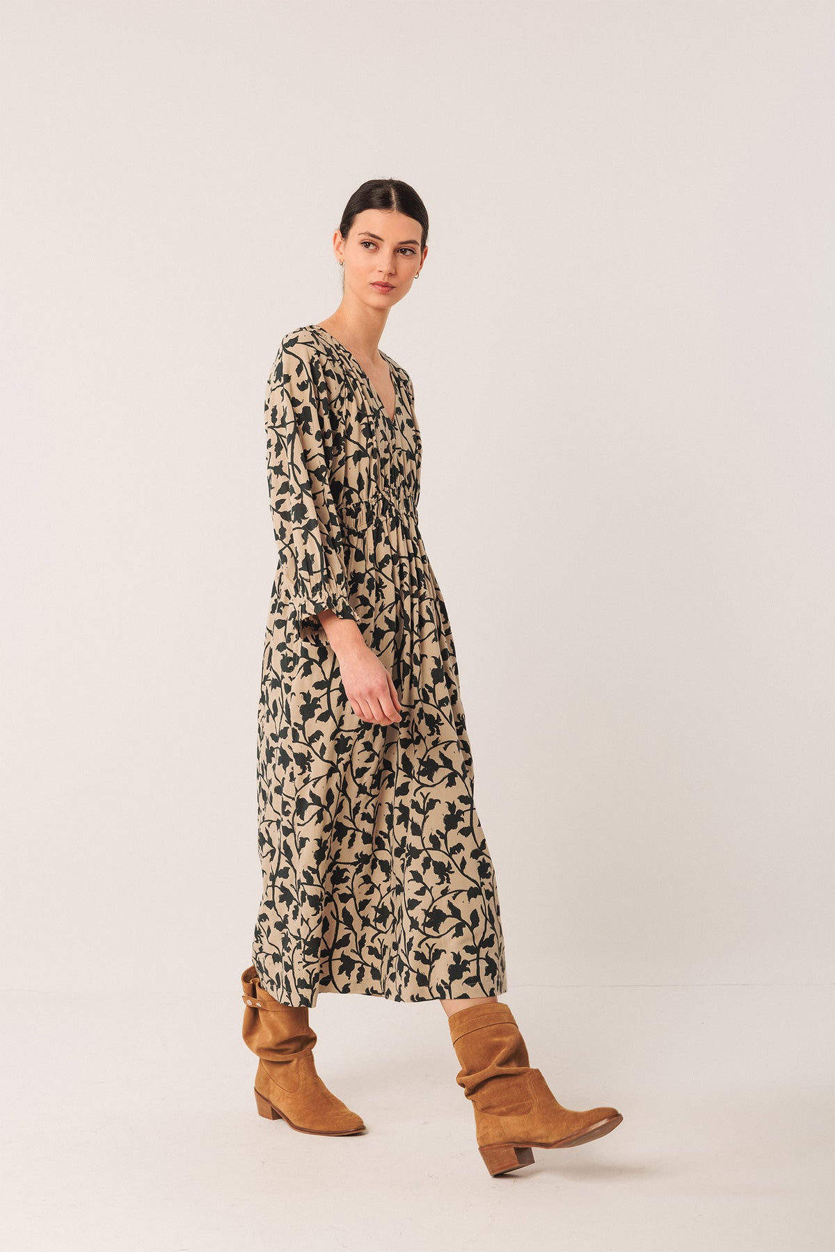 VISCOSE MIDI DRESS