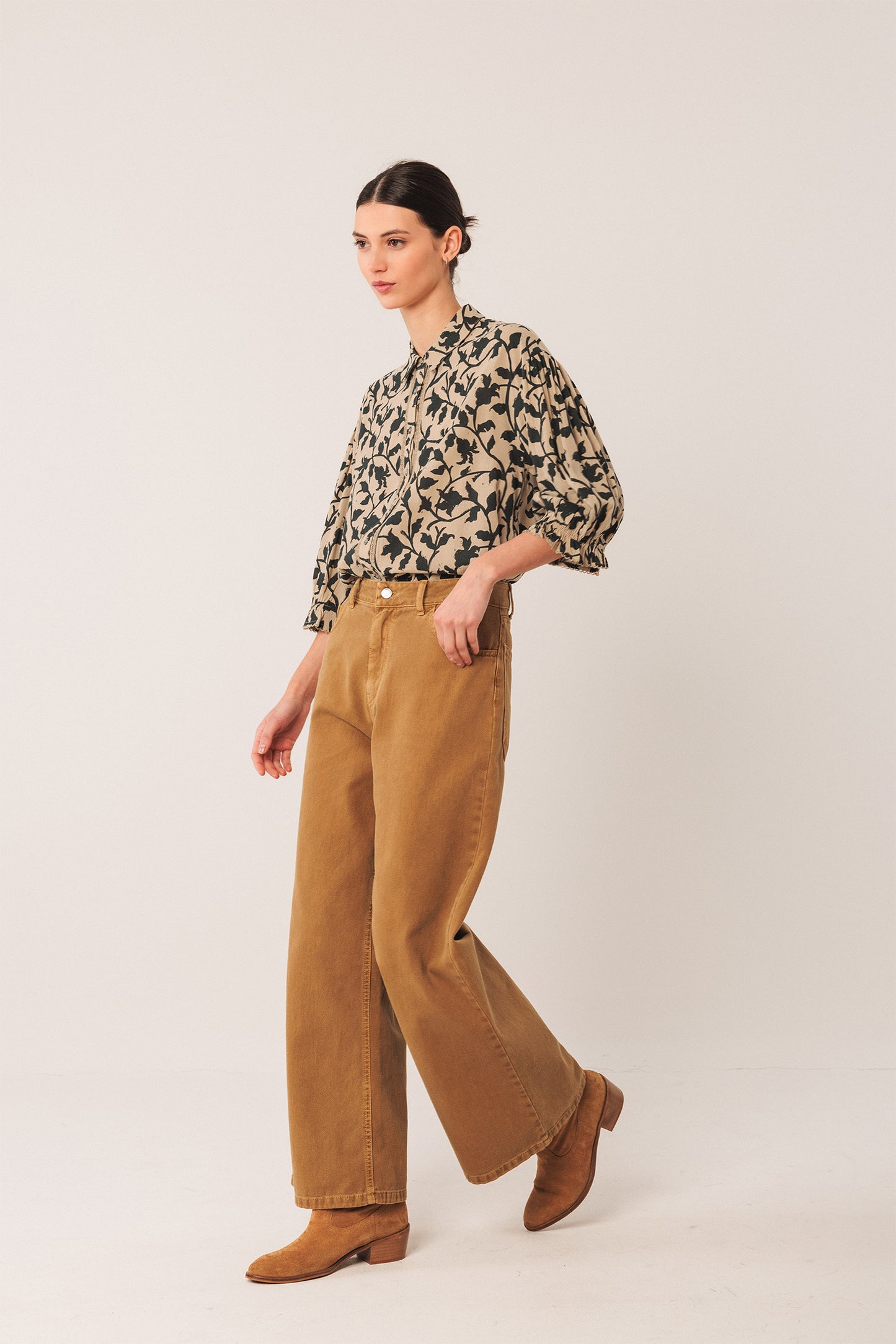 3/4 SLEEVE VISCOSE SHIRT