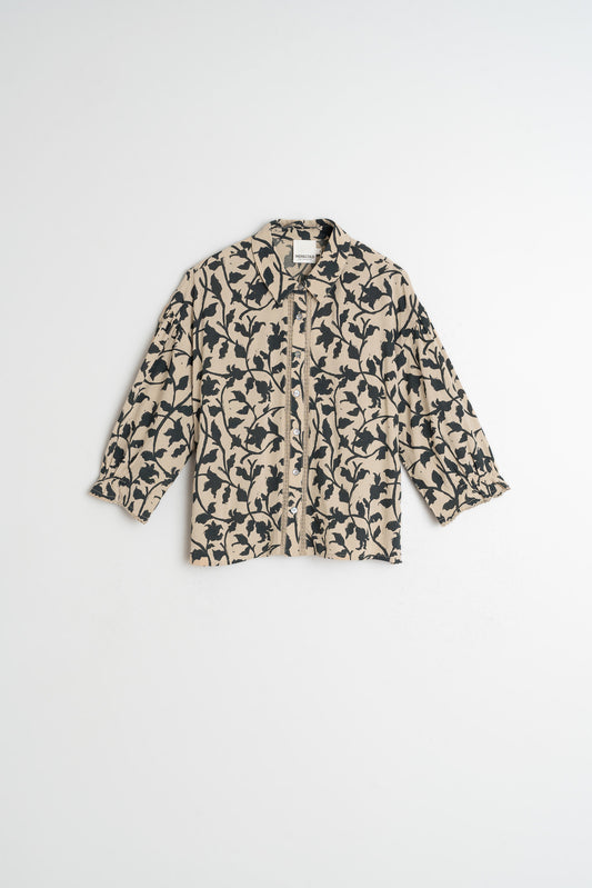 [CL] 3/4 SLEEVE VISCOSE SHIRT
