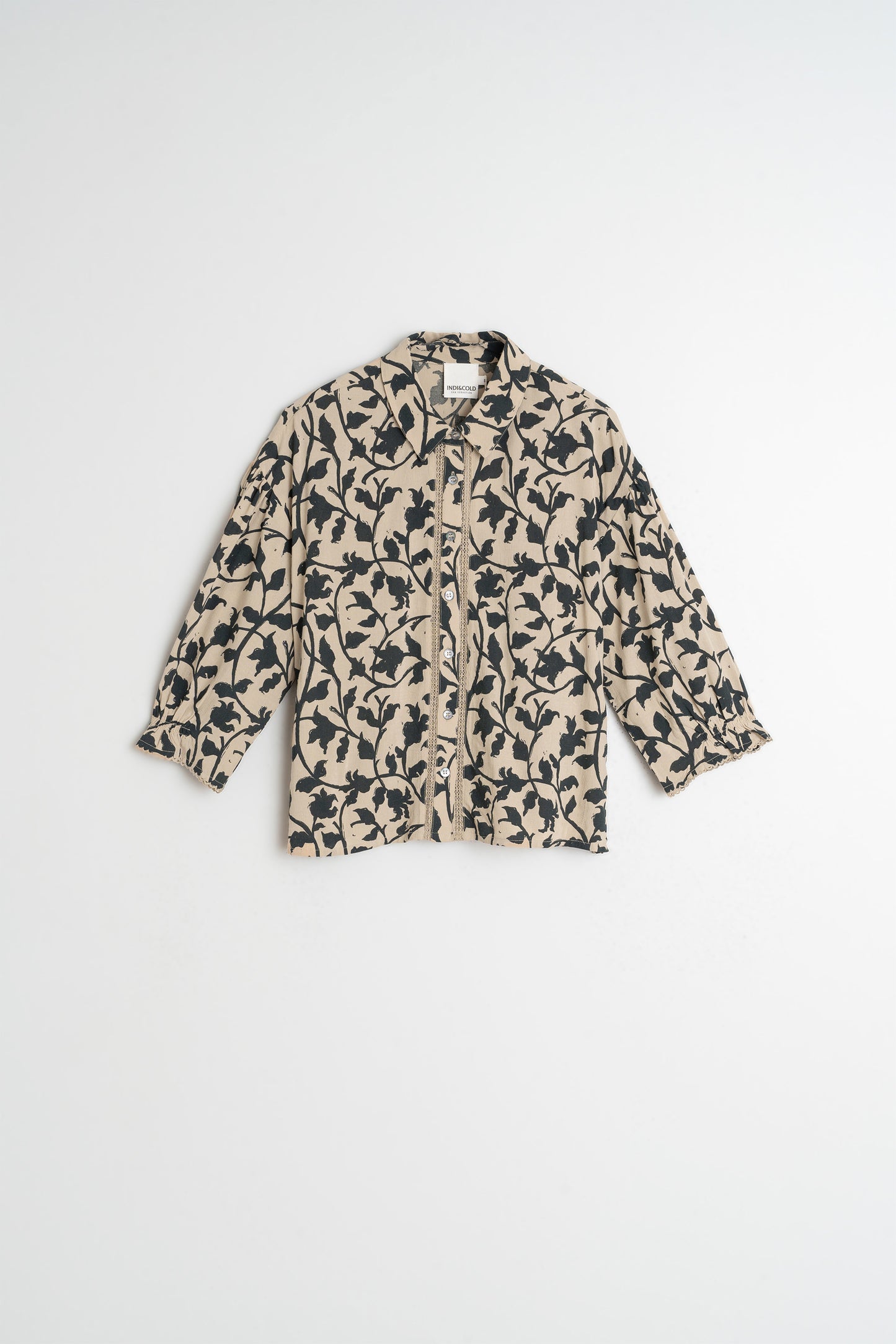 3/4 SLEEVE VISCOSE SHIRT