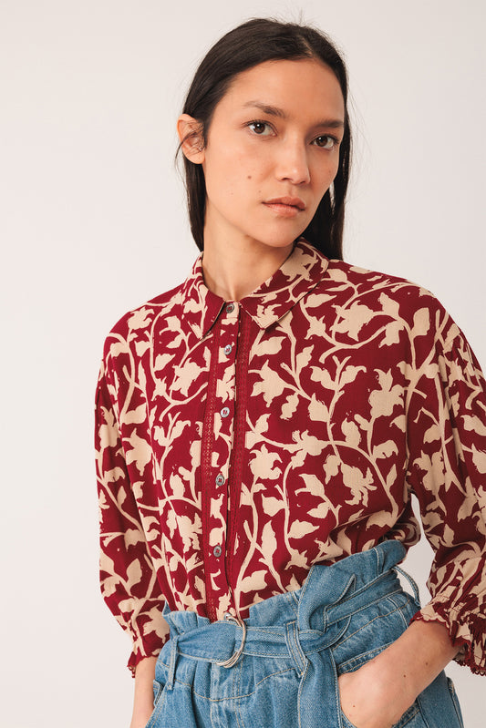 3/4 SLEEVE VISCOSE SHIRT 2